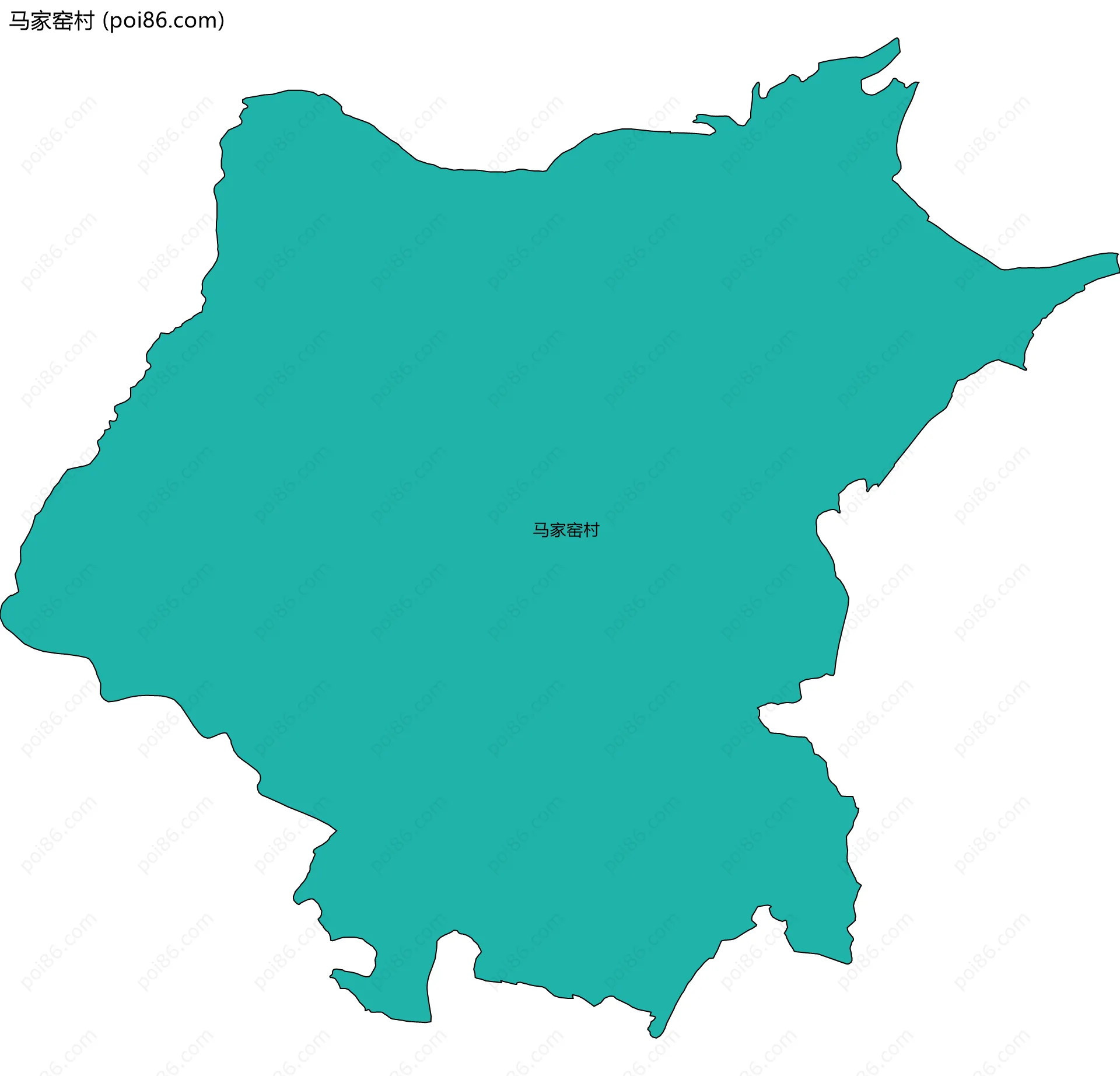 马家窑村边界地图