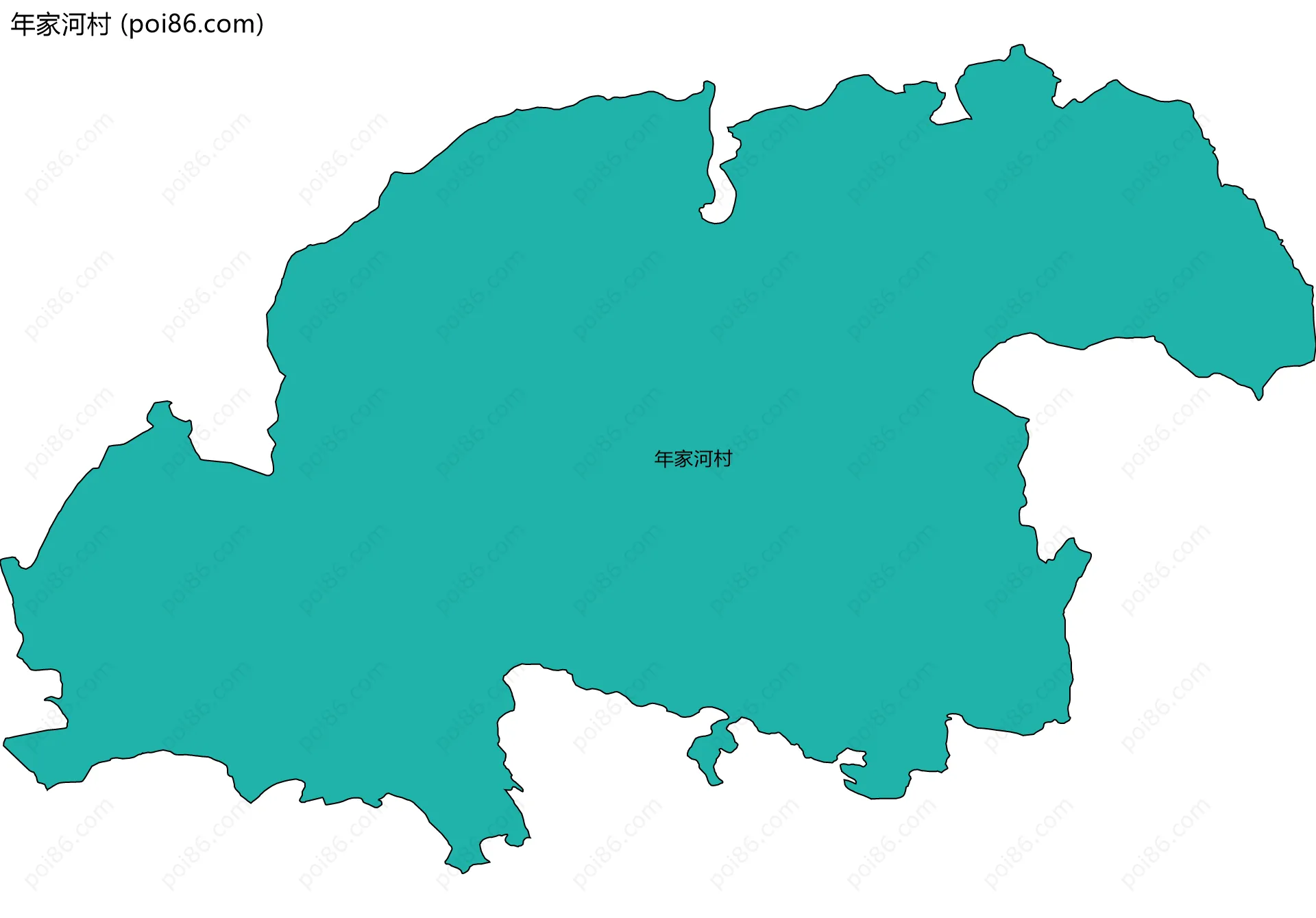 年家河村边界地图