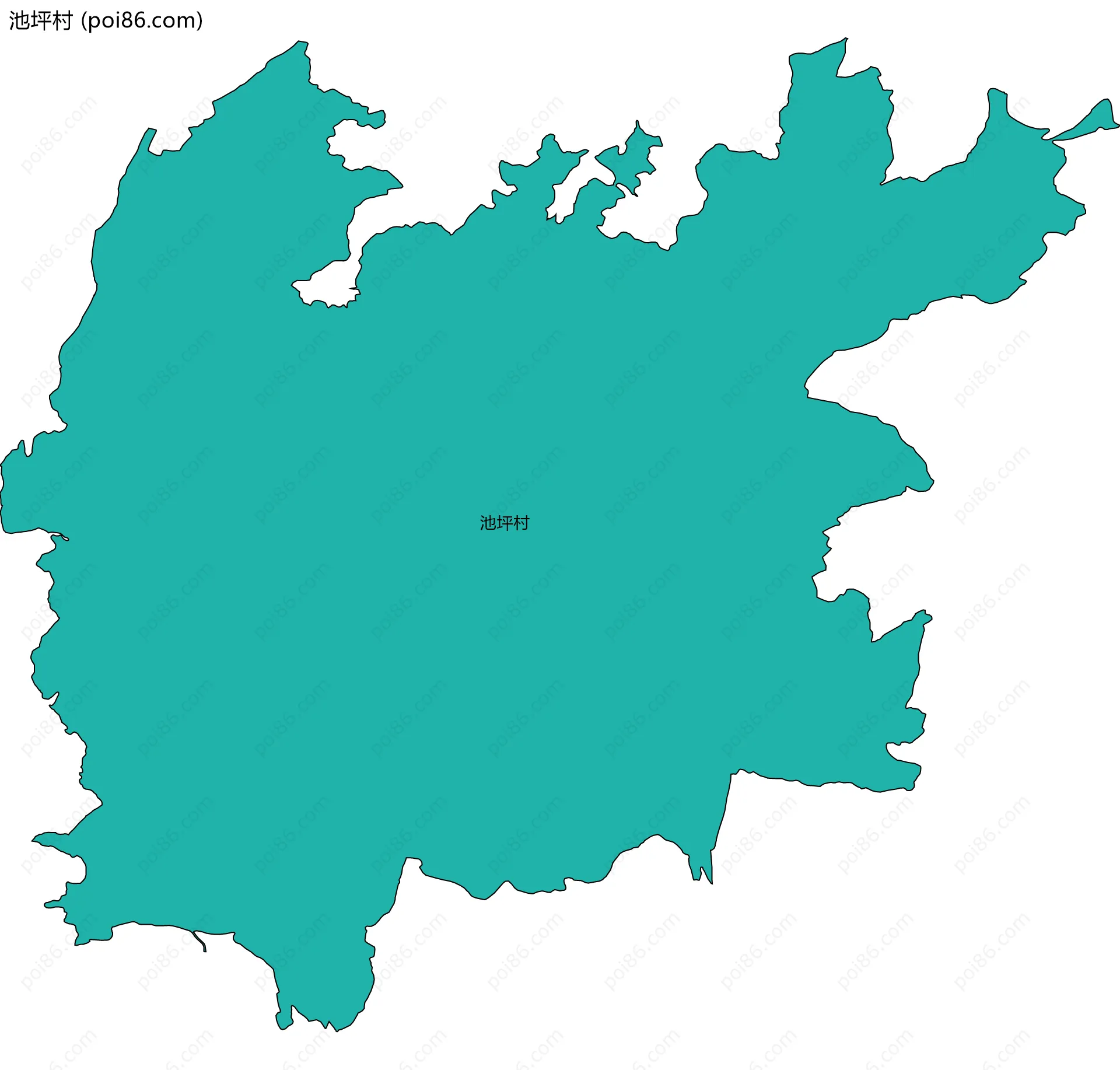 池坪村边界地图