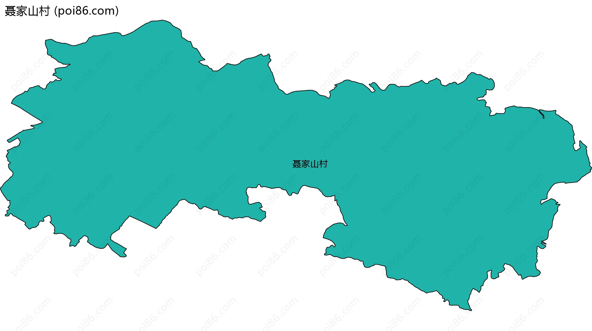 聂家山村边界地图