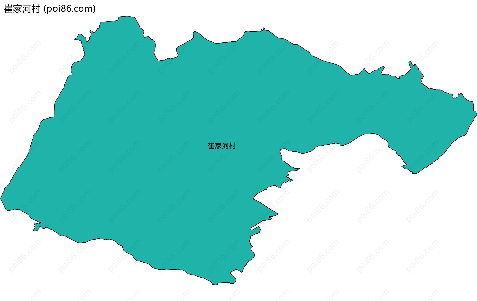 崔家河村边界地图