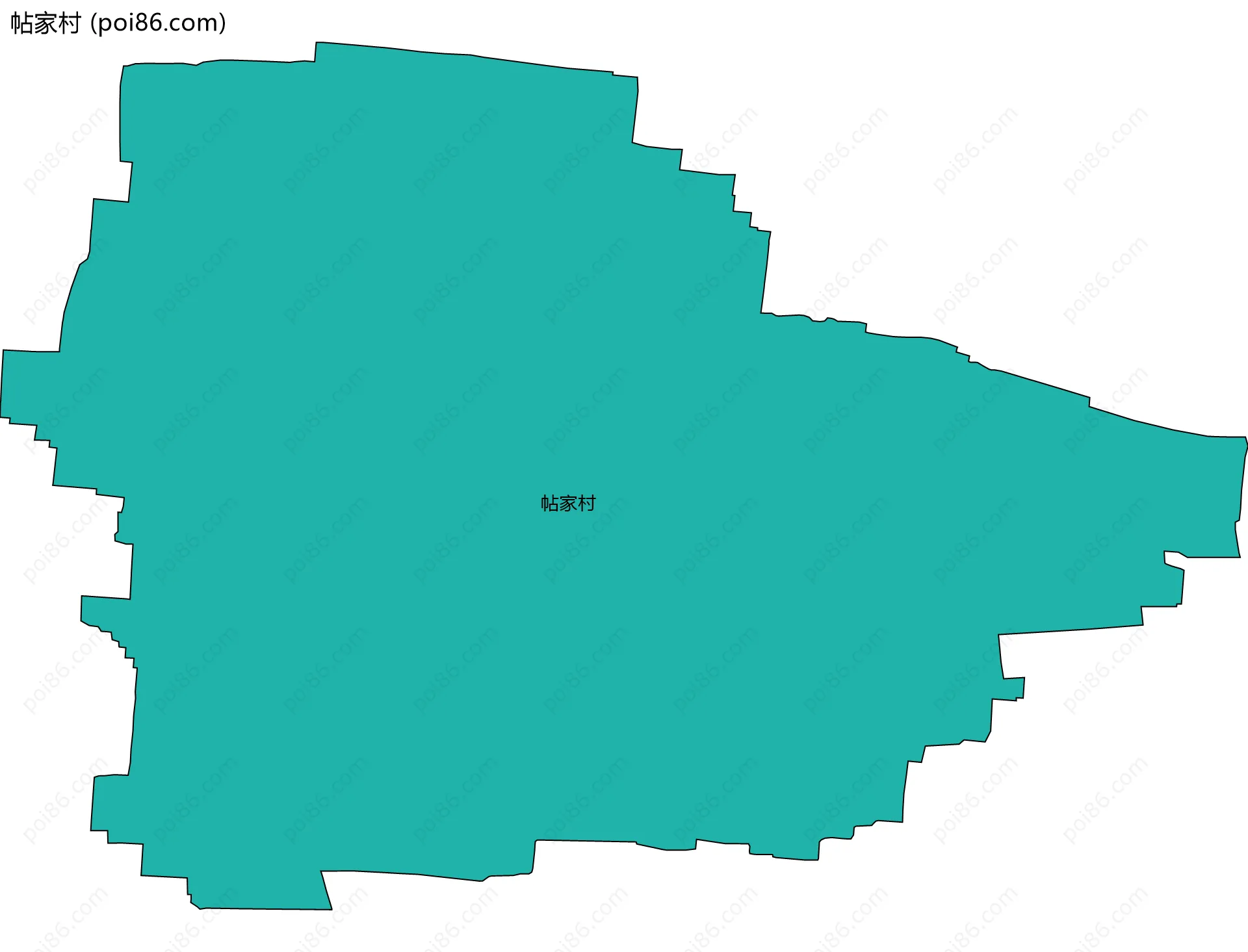 帖家村边界地图