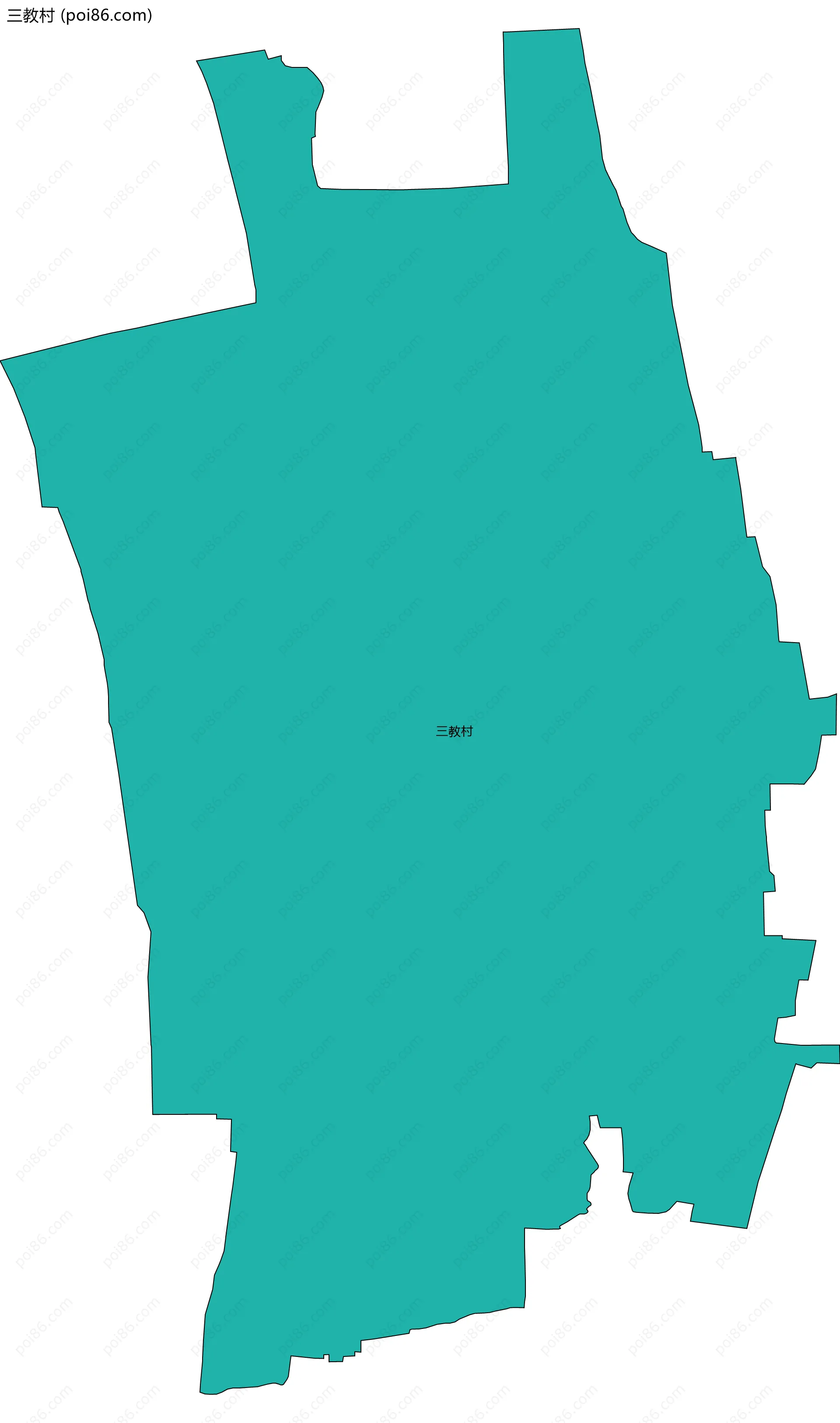 三教村边界地图