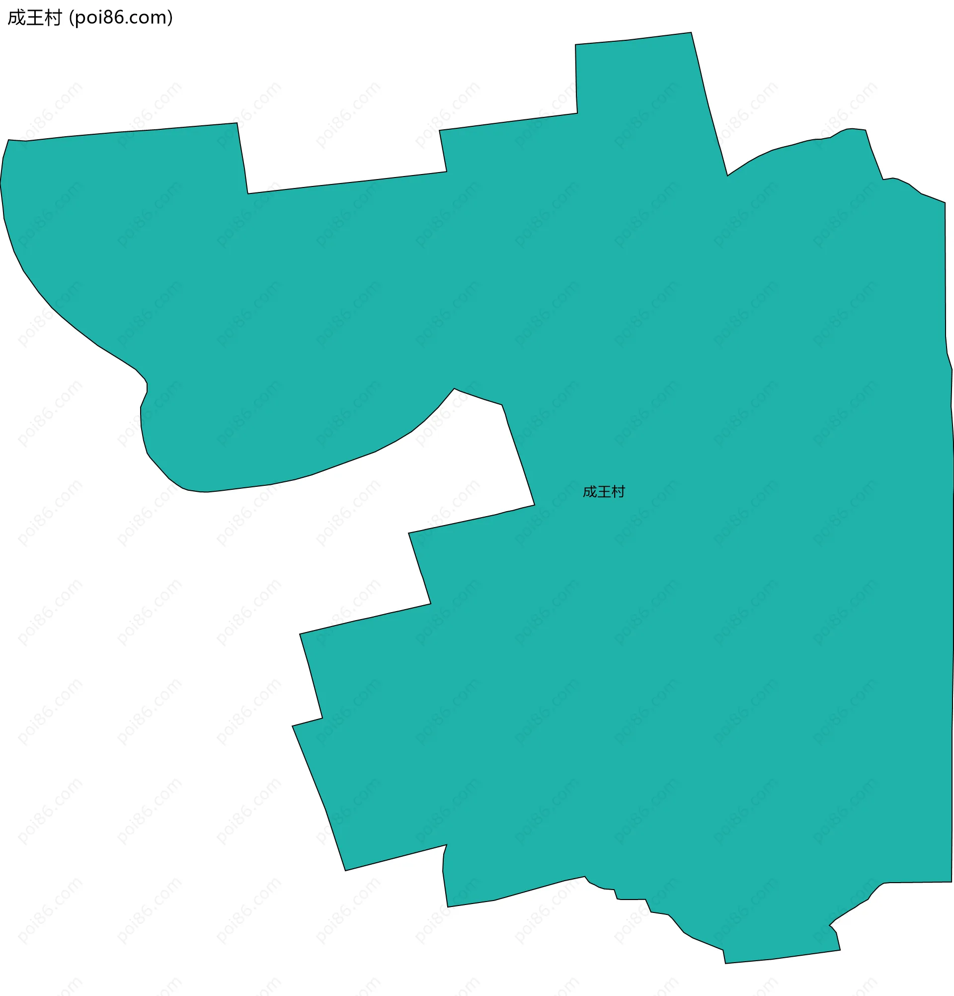 成王村边界地图