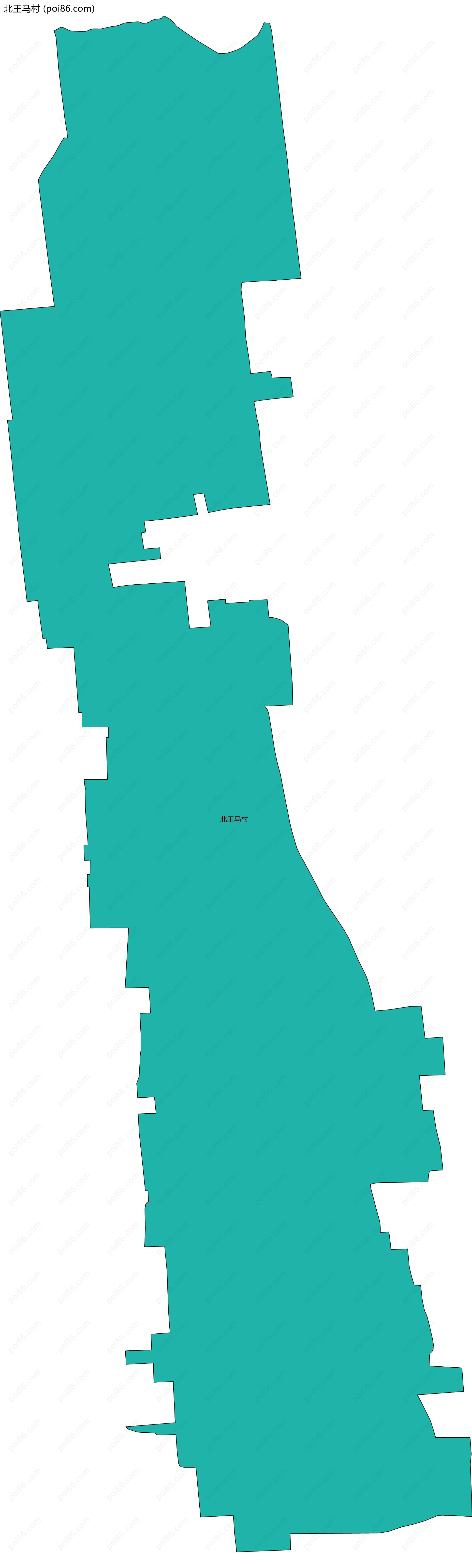 北王马村边界地图