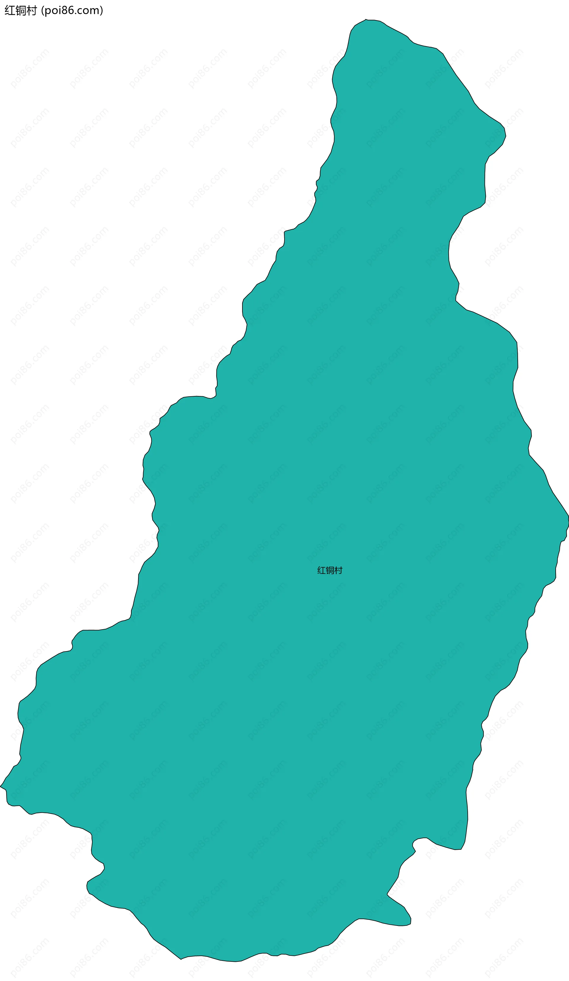 红铜村边界地图