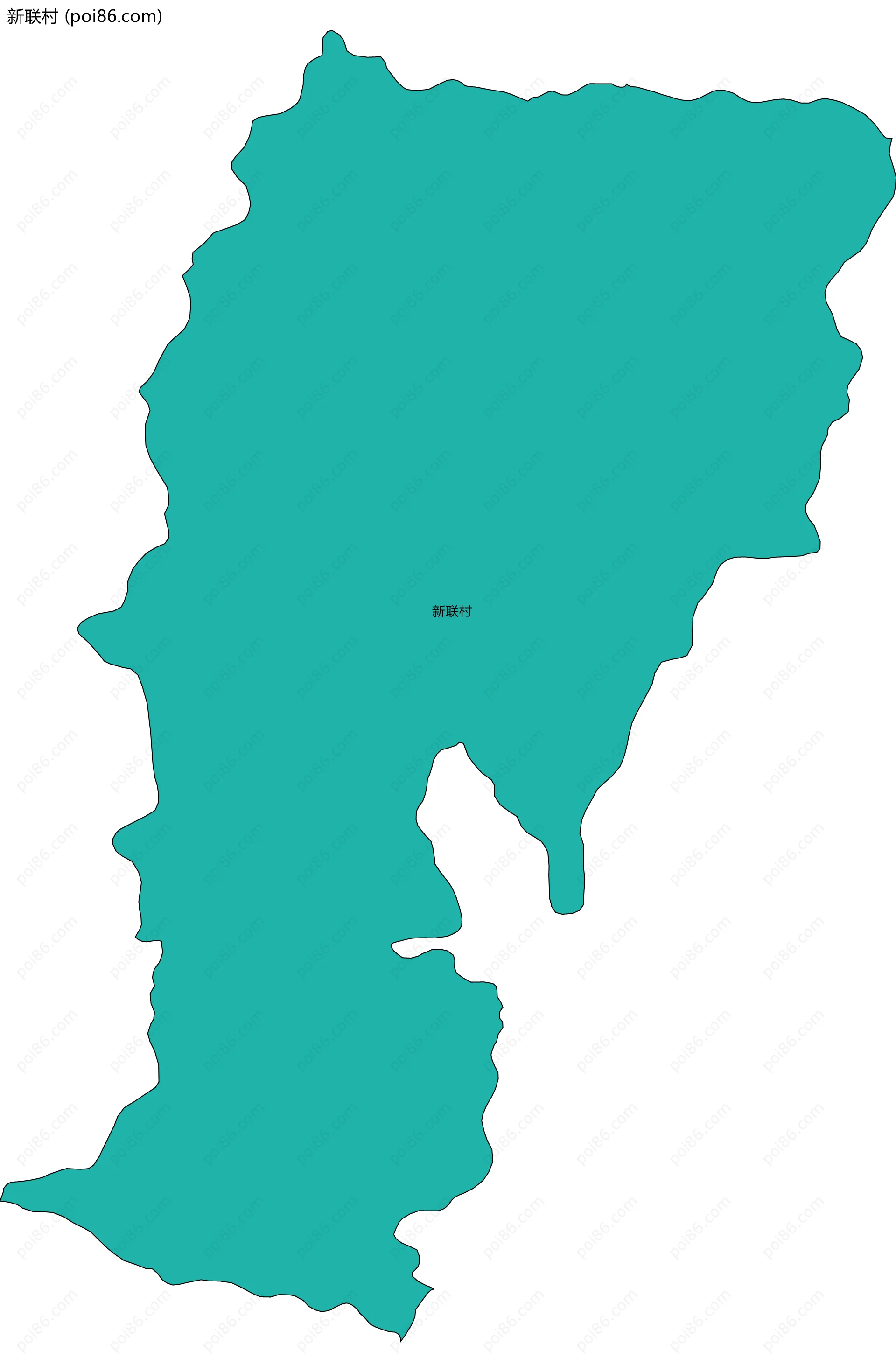 新联村边界地图