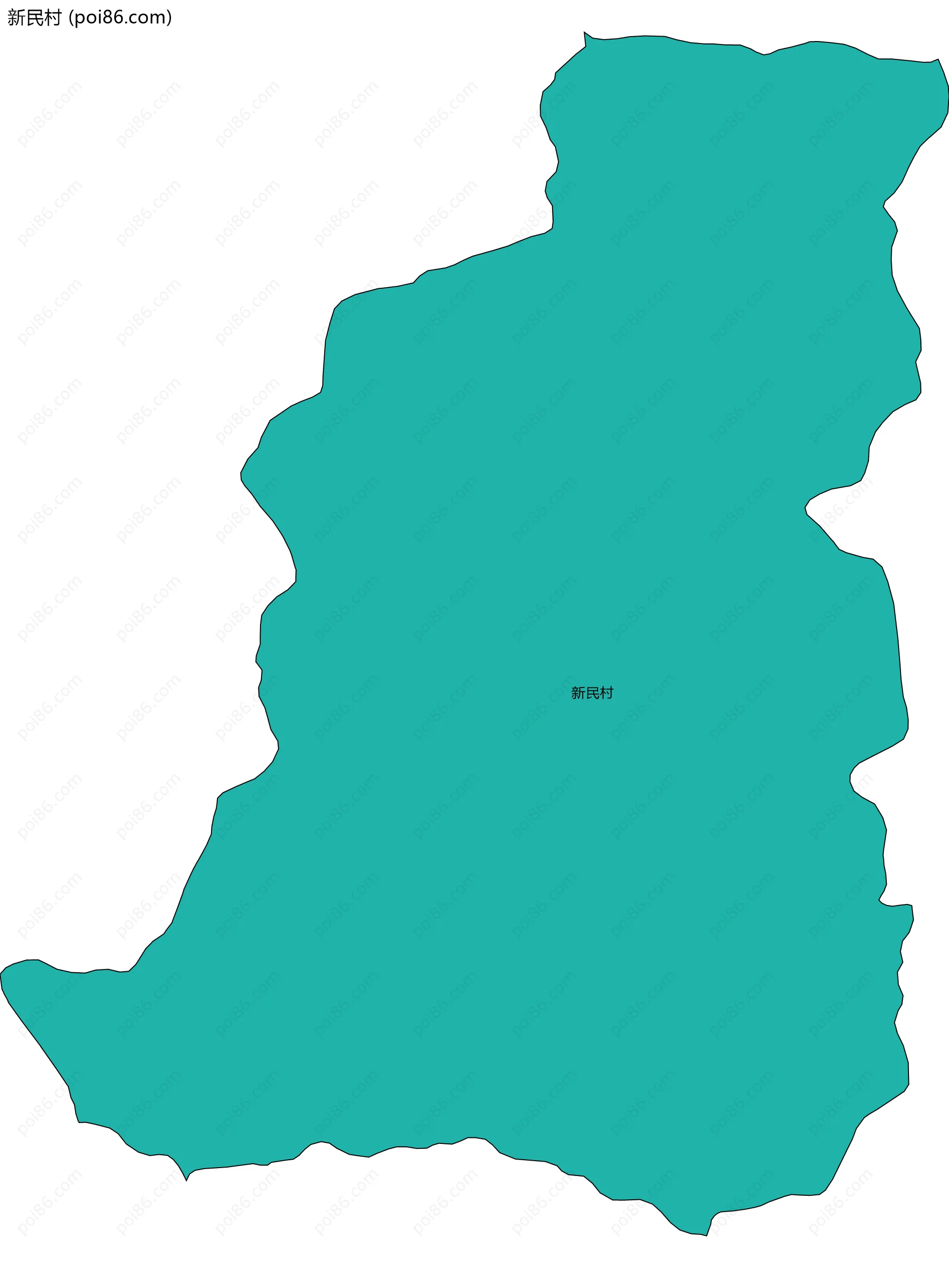 新民村边界地图