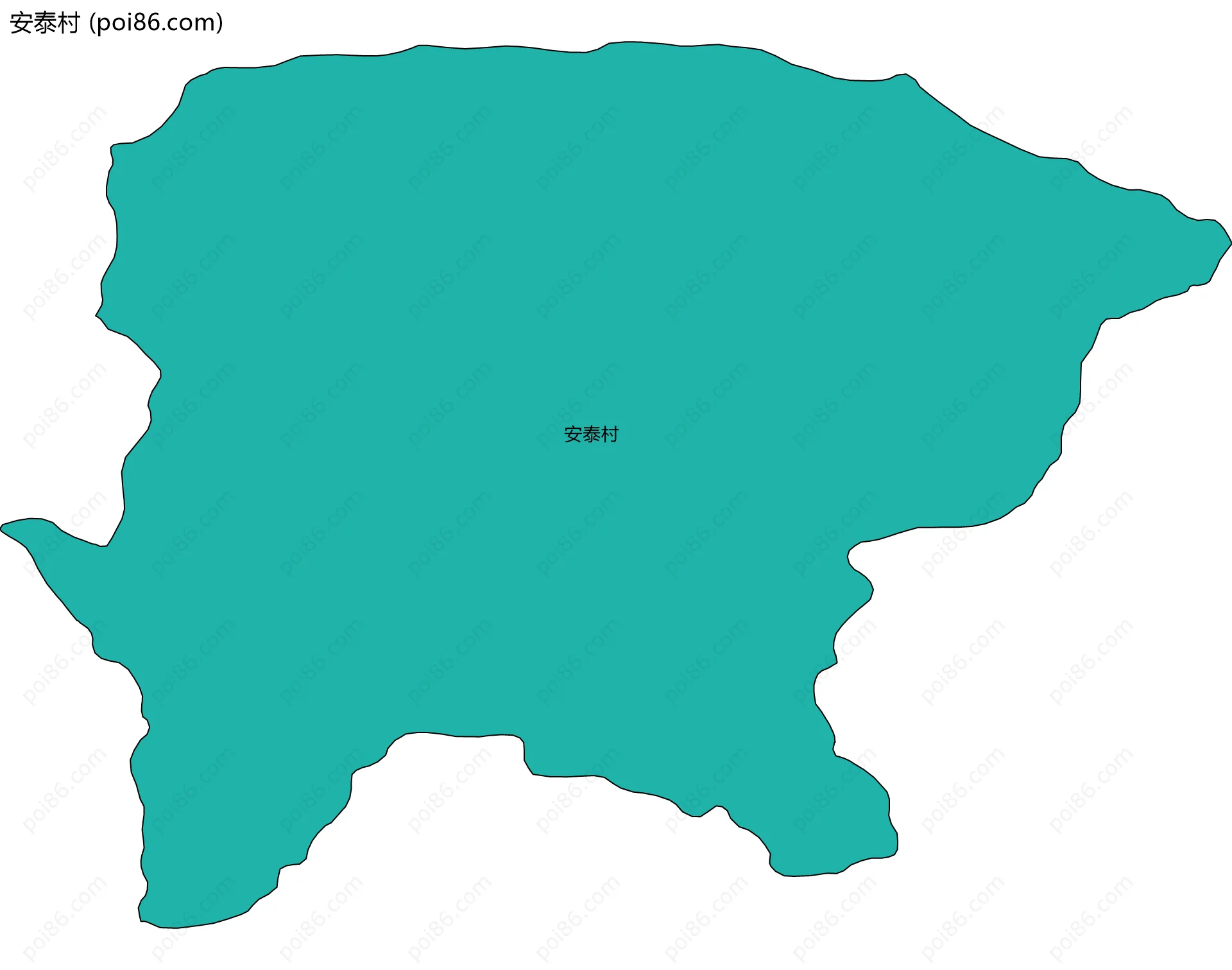 安泰村边界地图