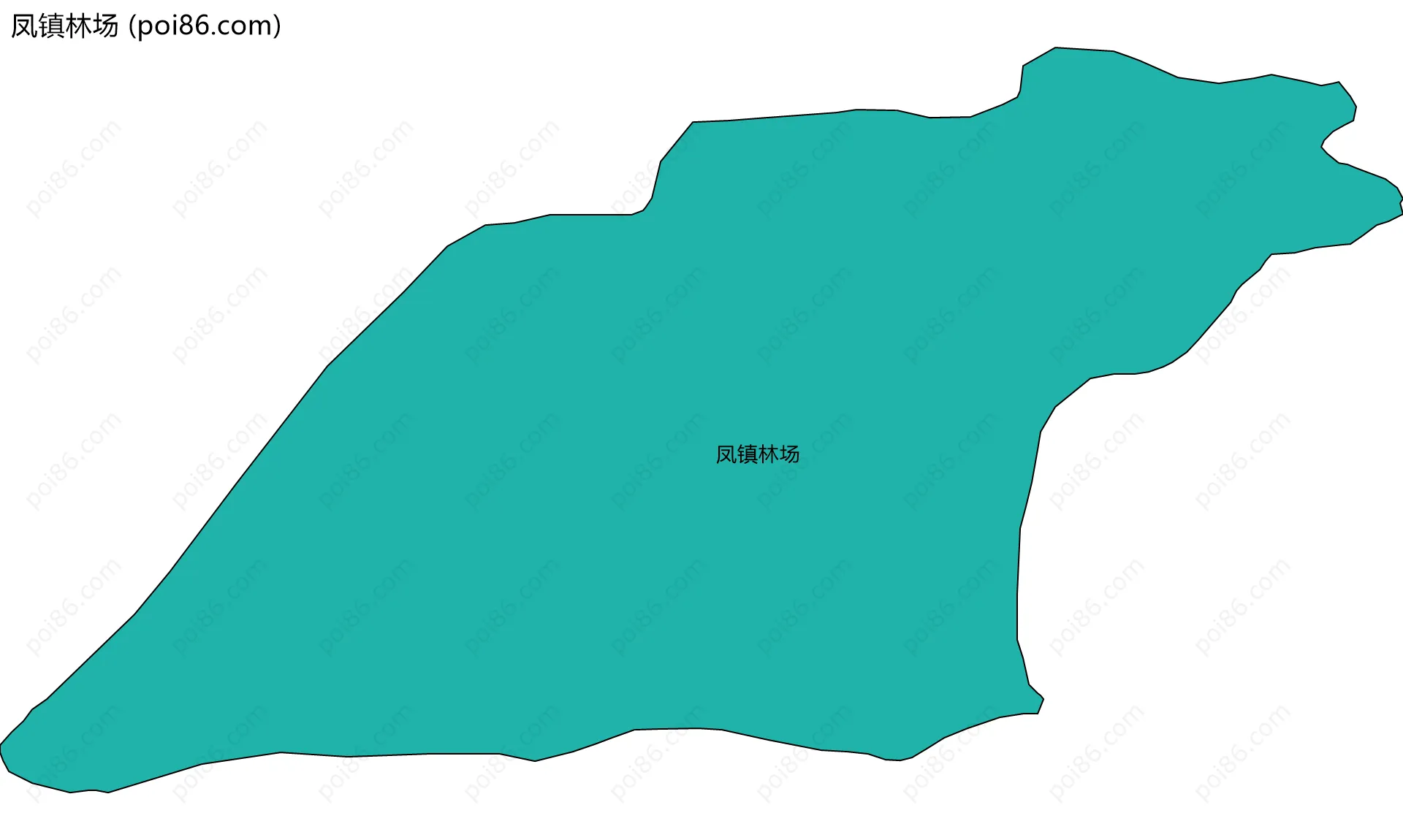 凤镇林场边界地图(五级行政区划)