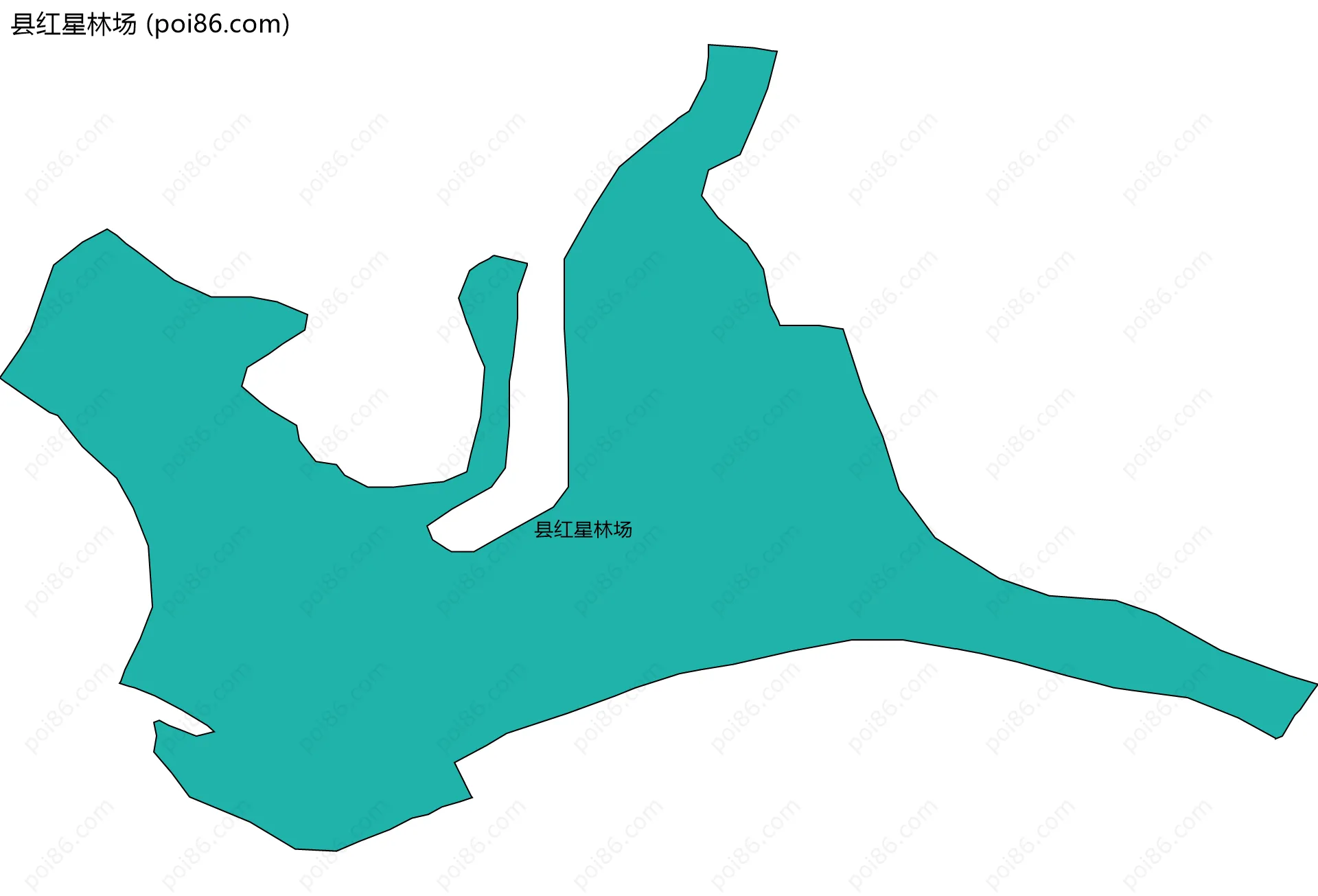 县红星林场边界地图