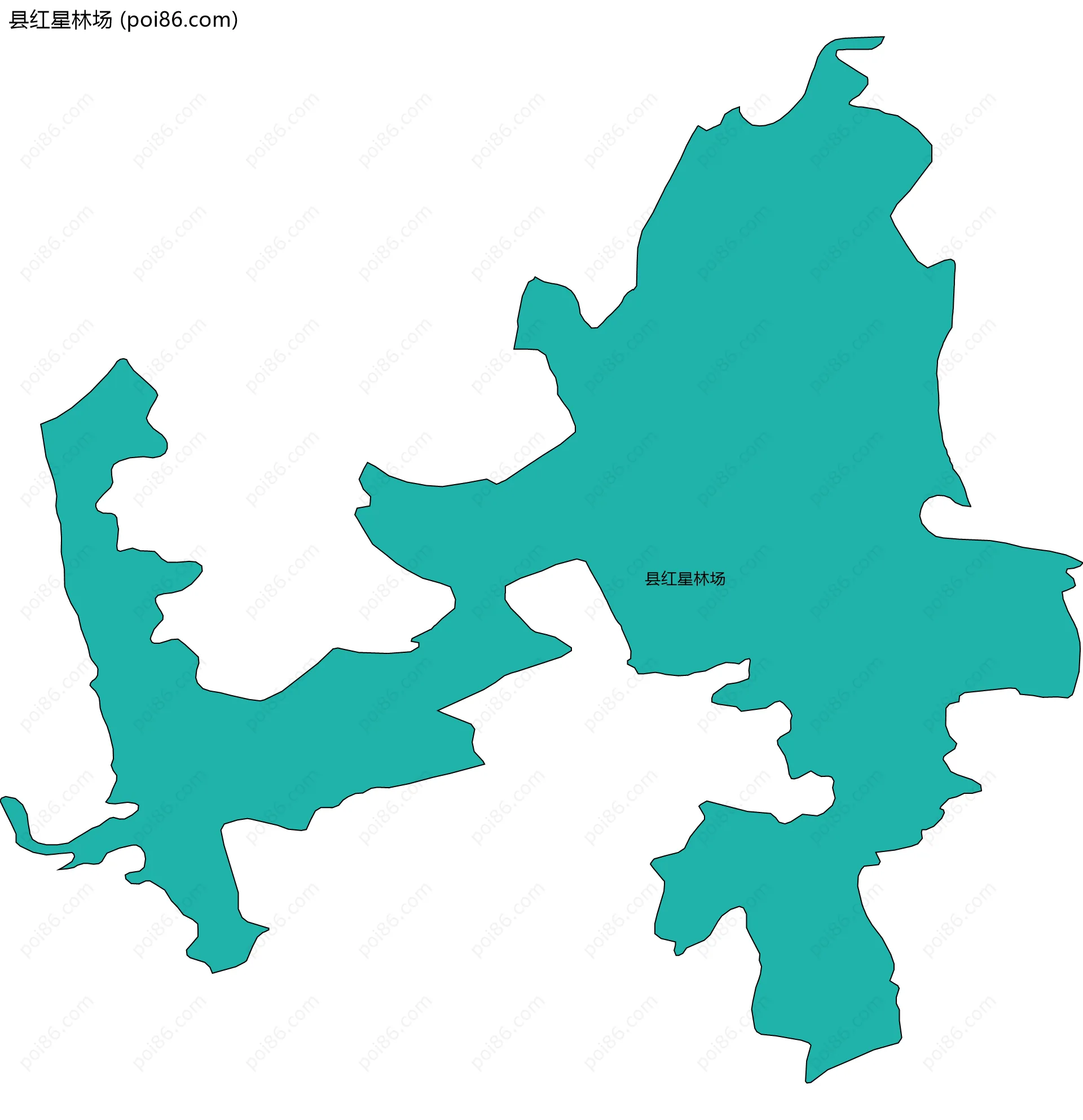 县红星林场边界地图