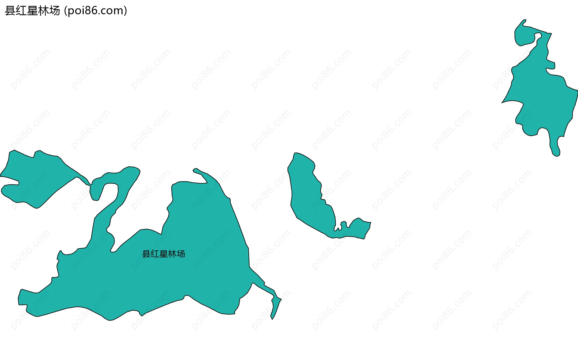 县红星林场边界地图