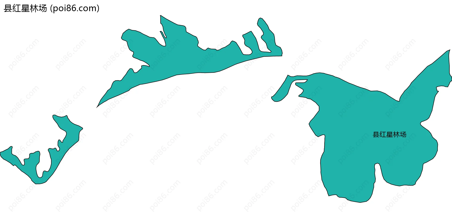 县红星林场边界地图