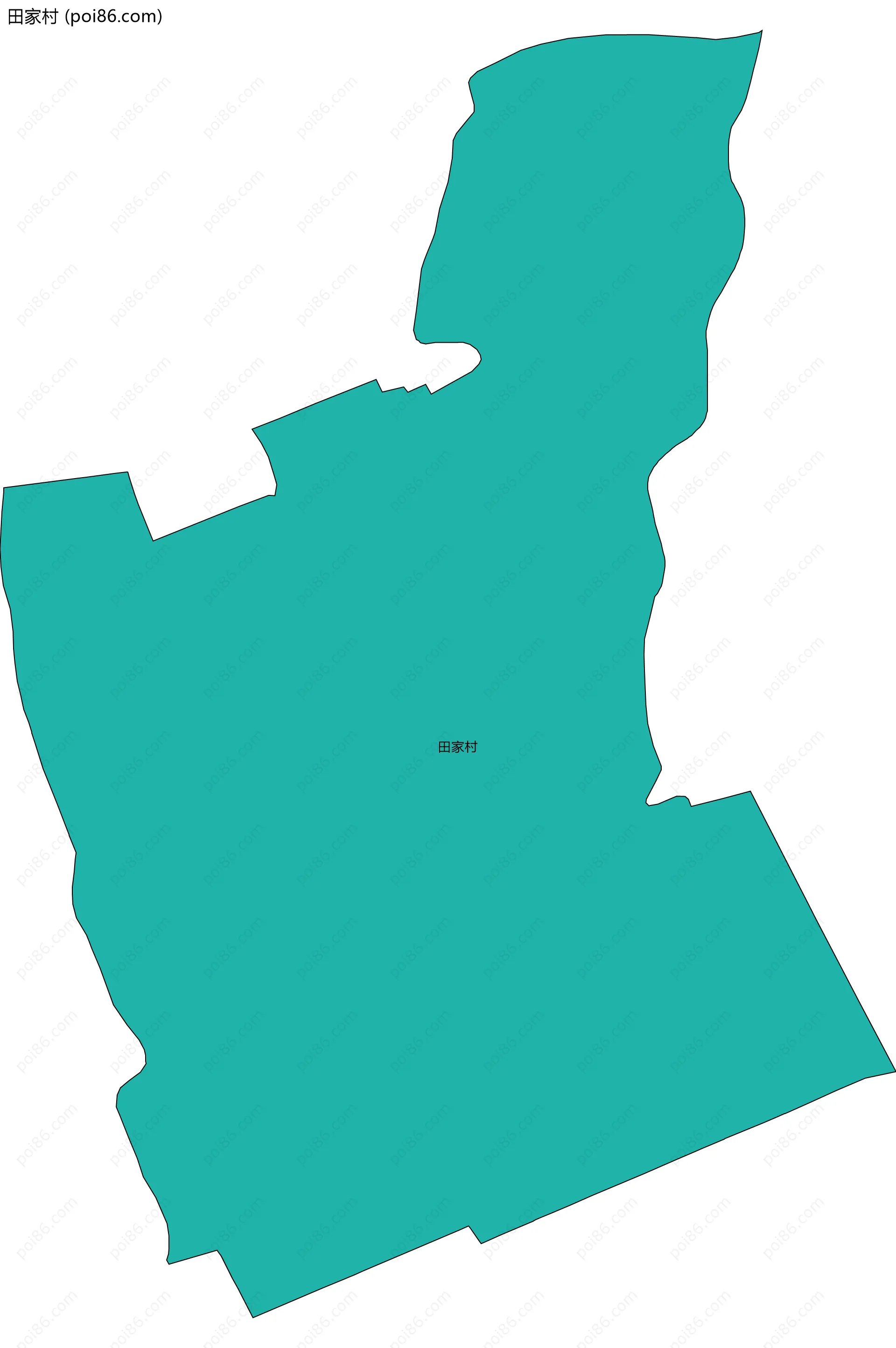 田家村边界地图