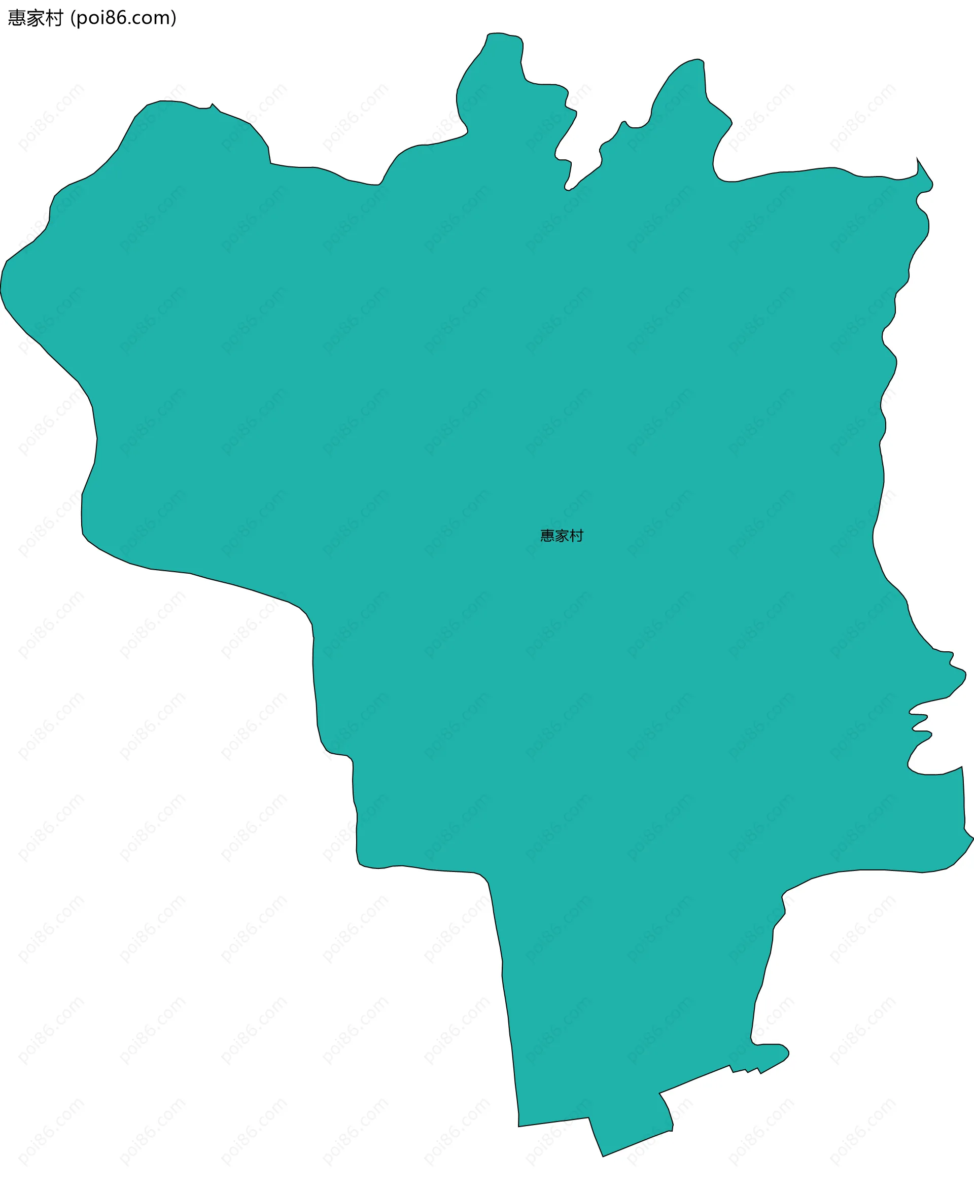 惠家村边界地图