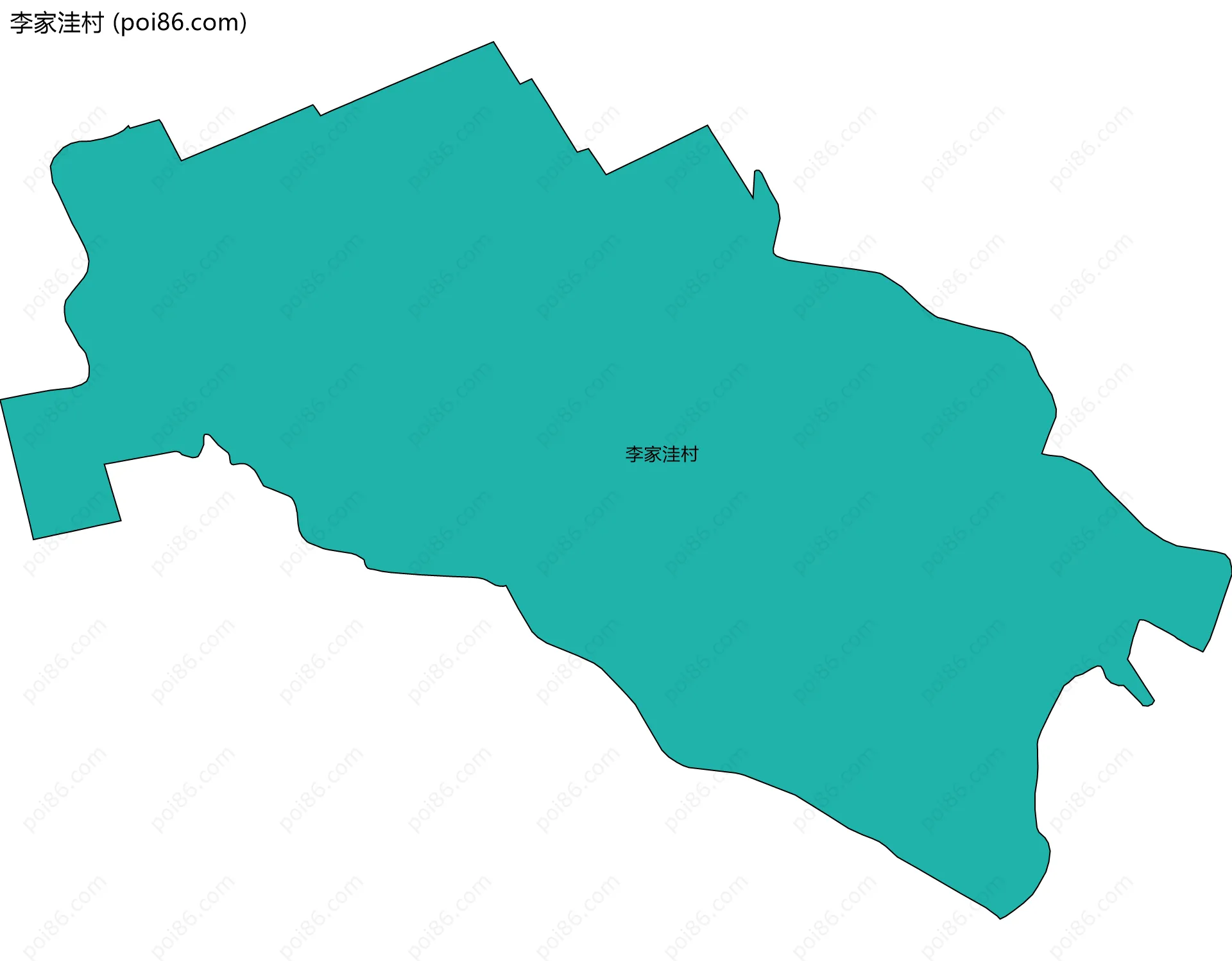 李家洼村边界地图