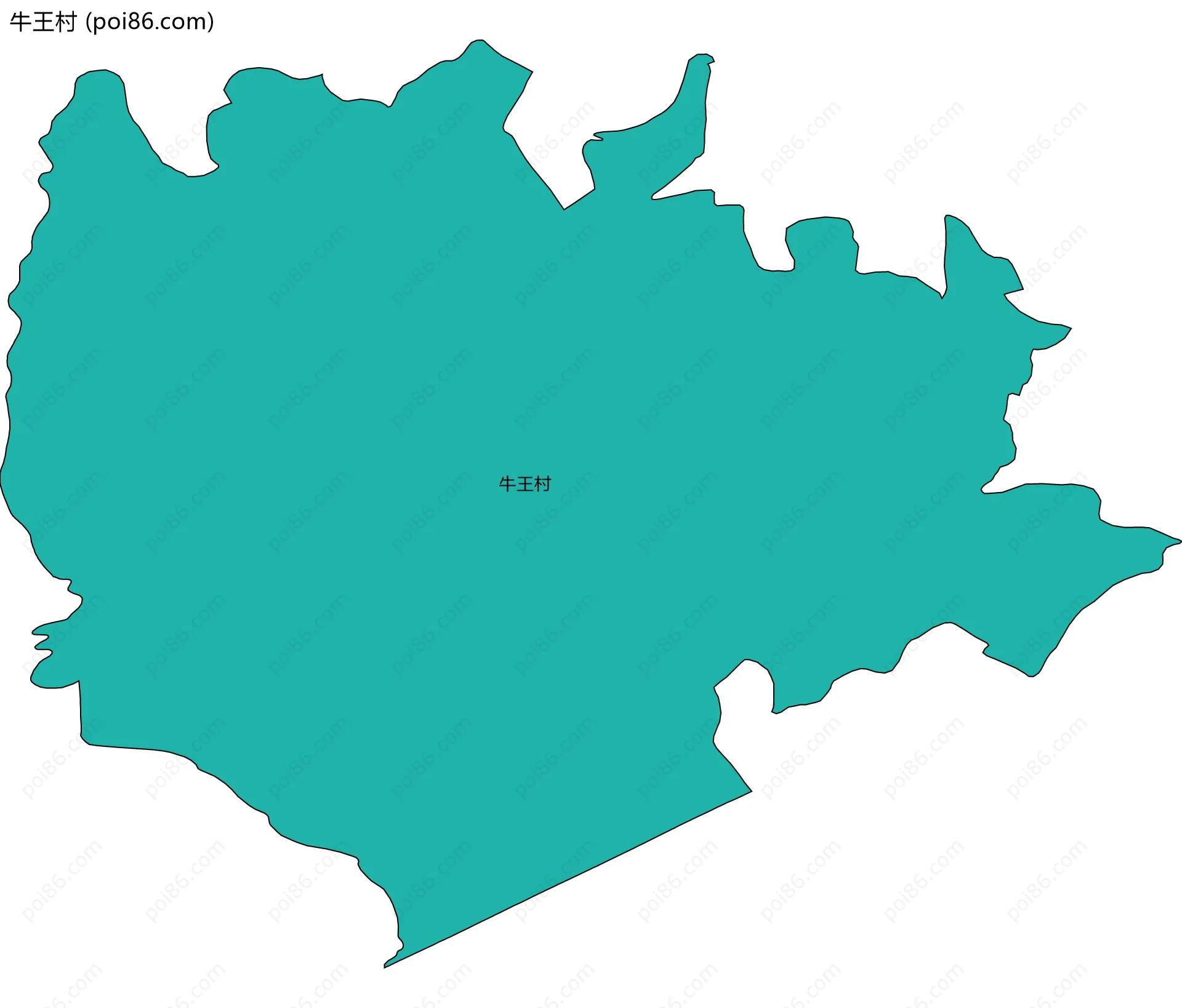牛王村边界地图