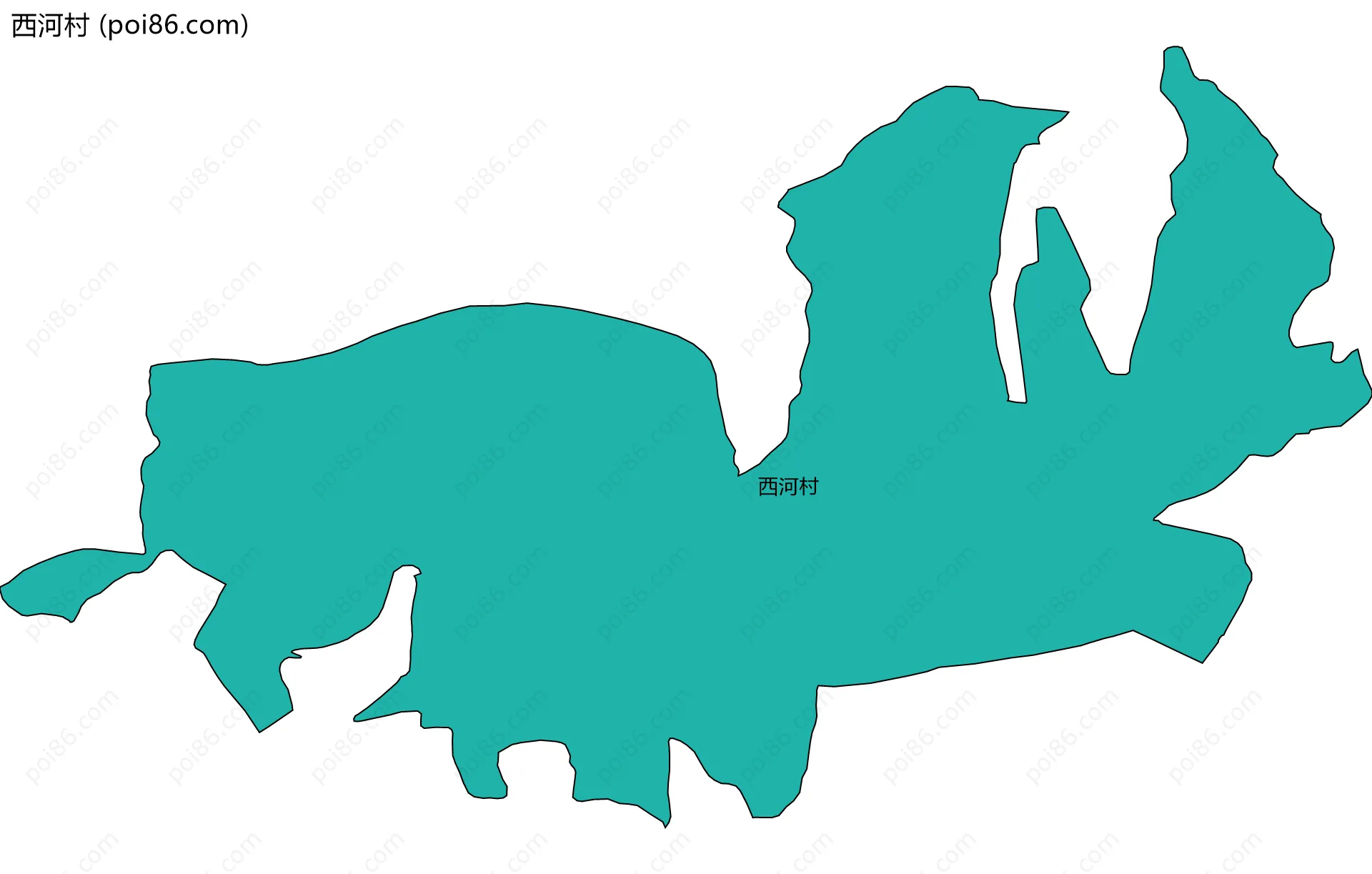 西河村边界地图
