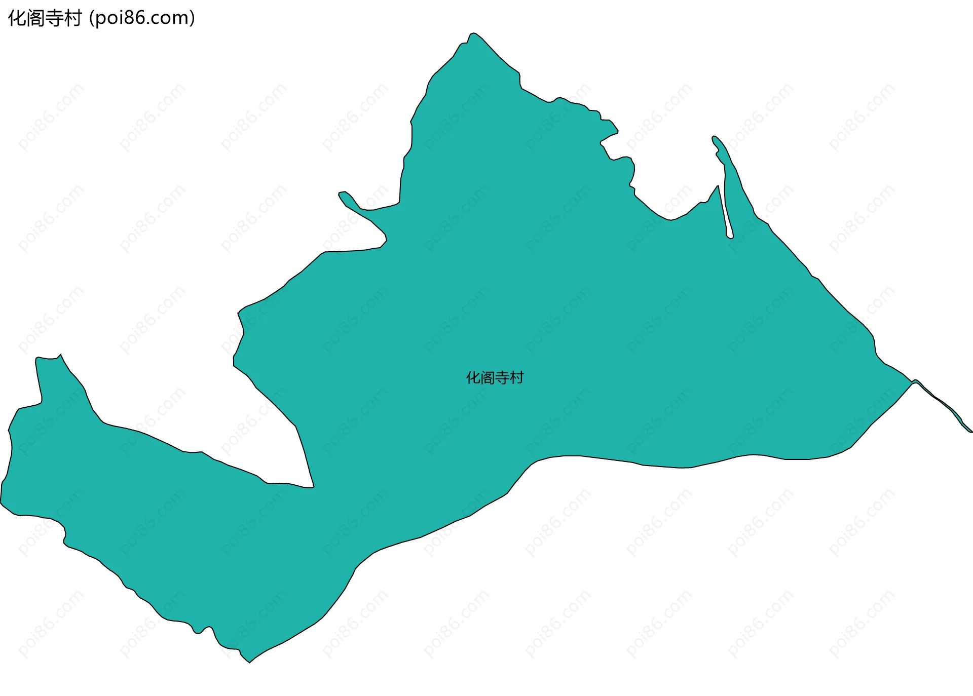 化阁寺村边界地图