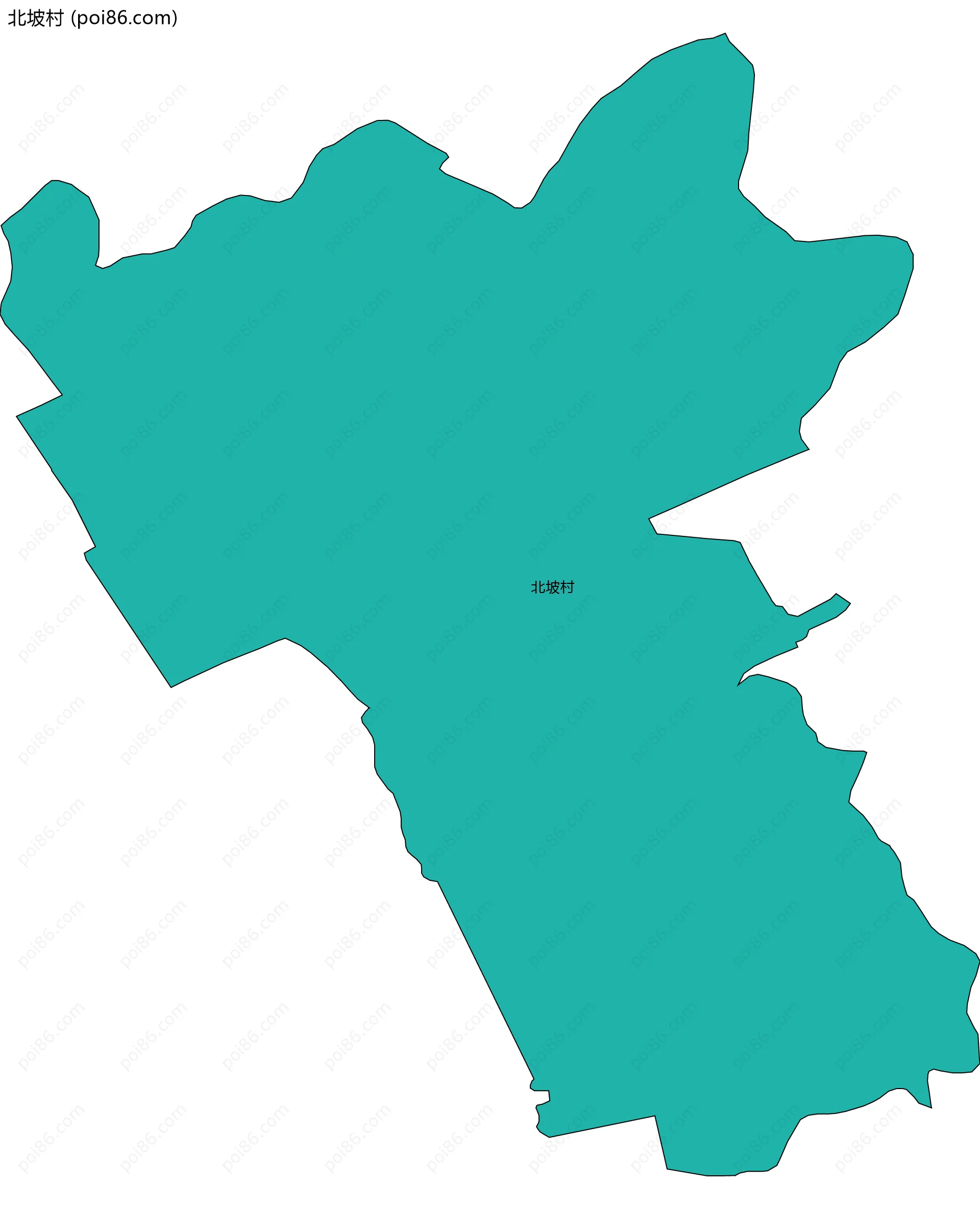 北坡村边界地图