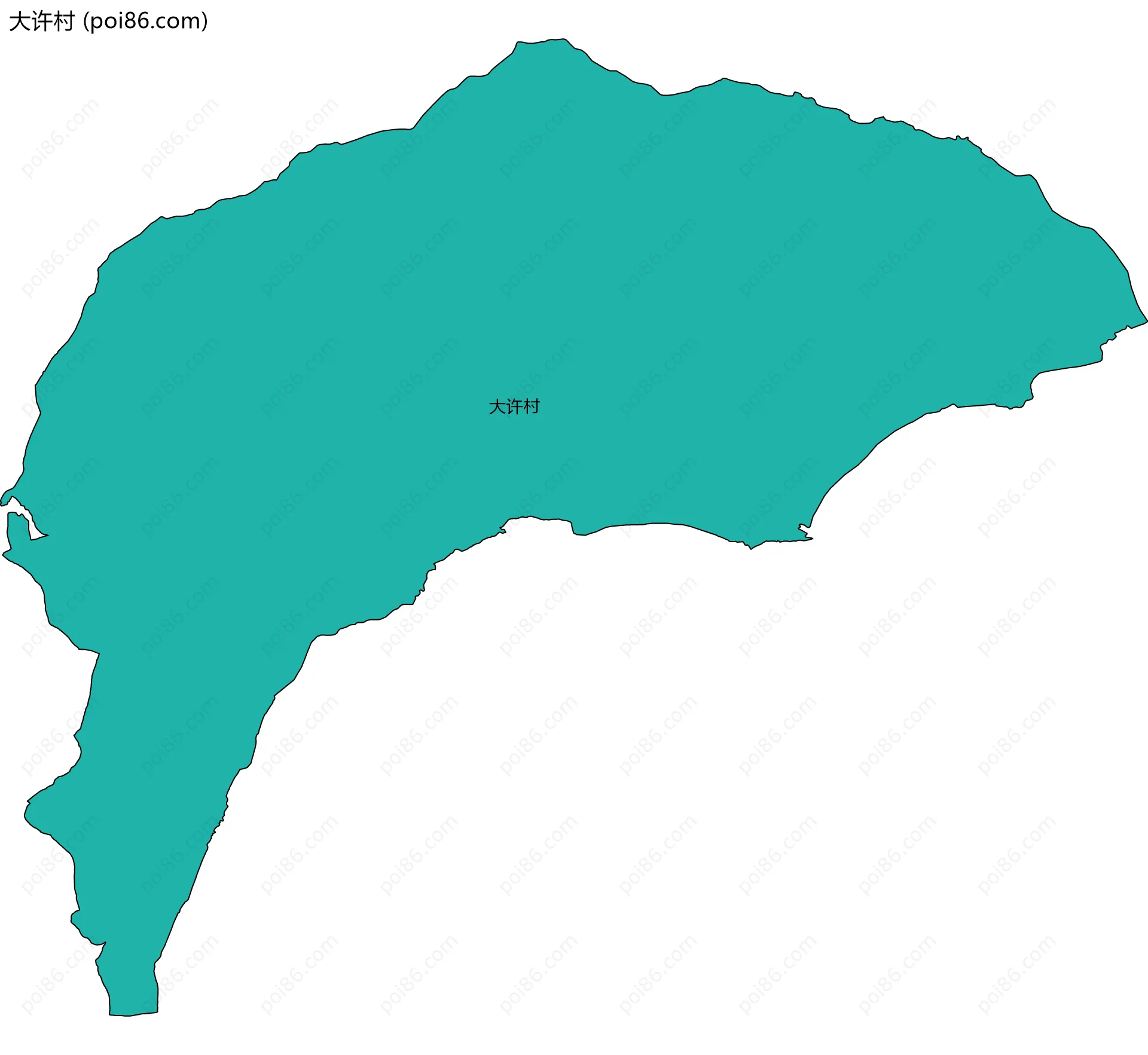 大许村边界地图