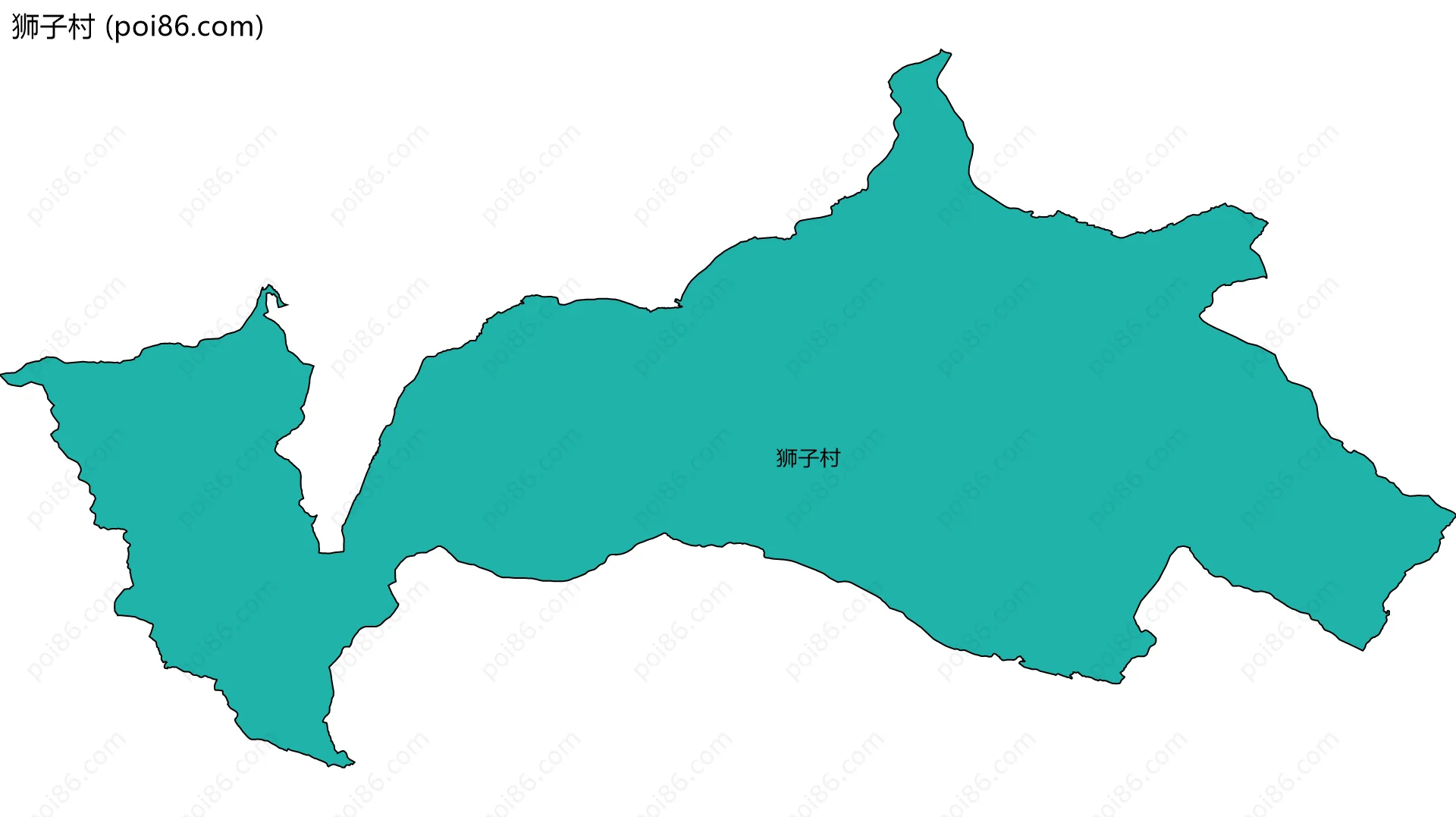 狮子村边界地图