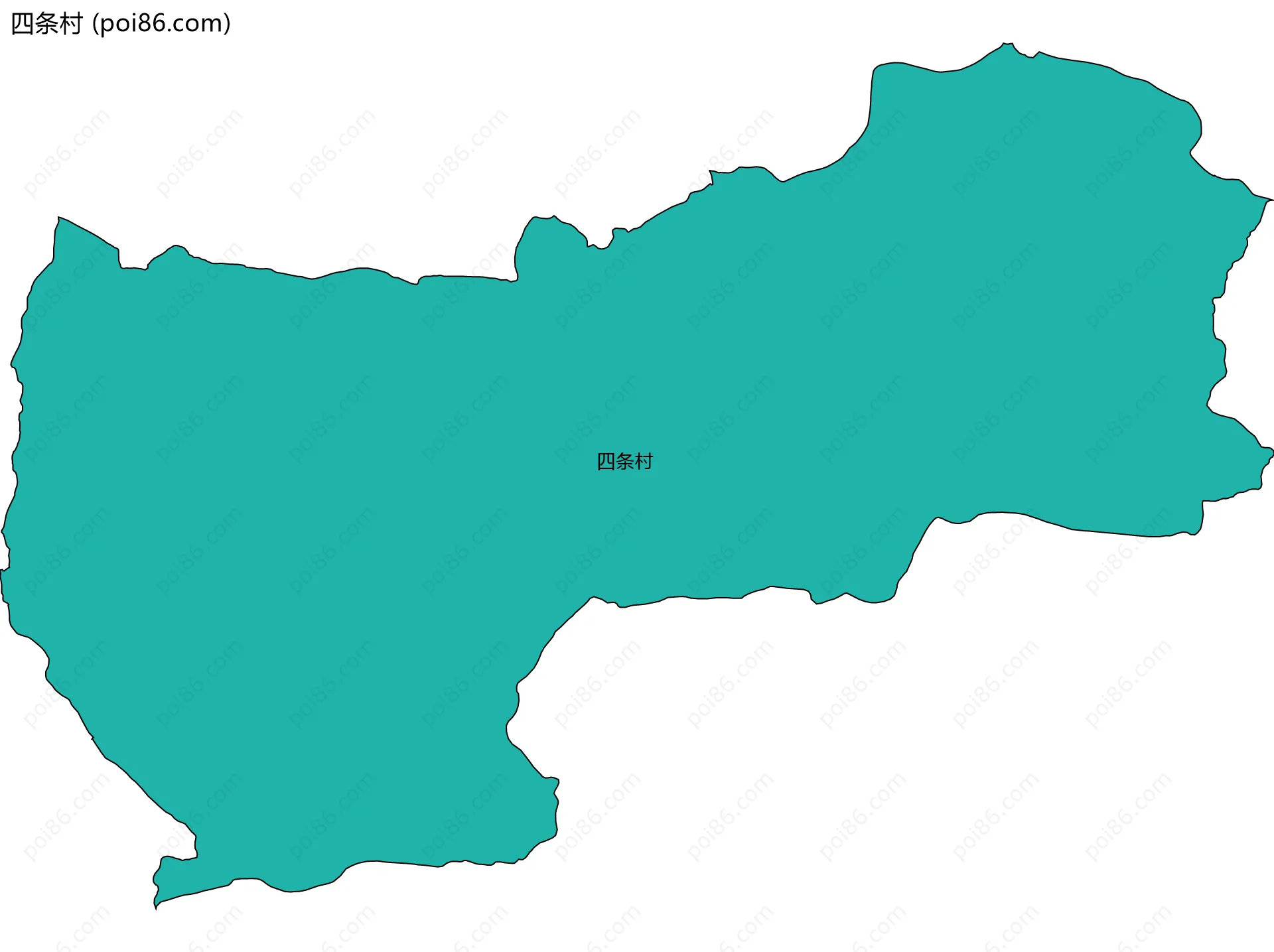 四条村边界地图