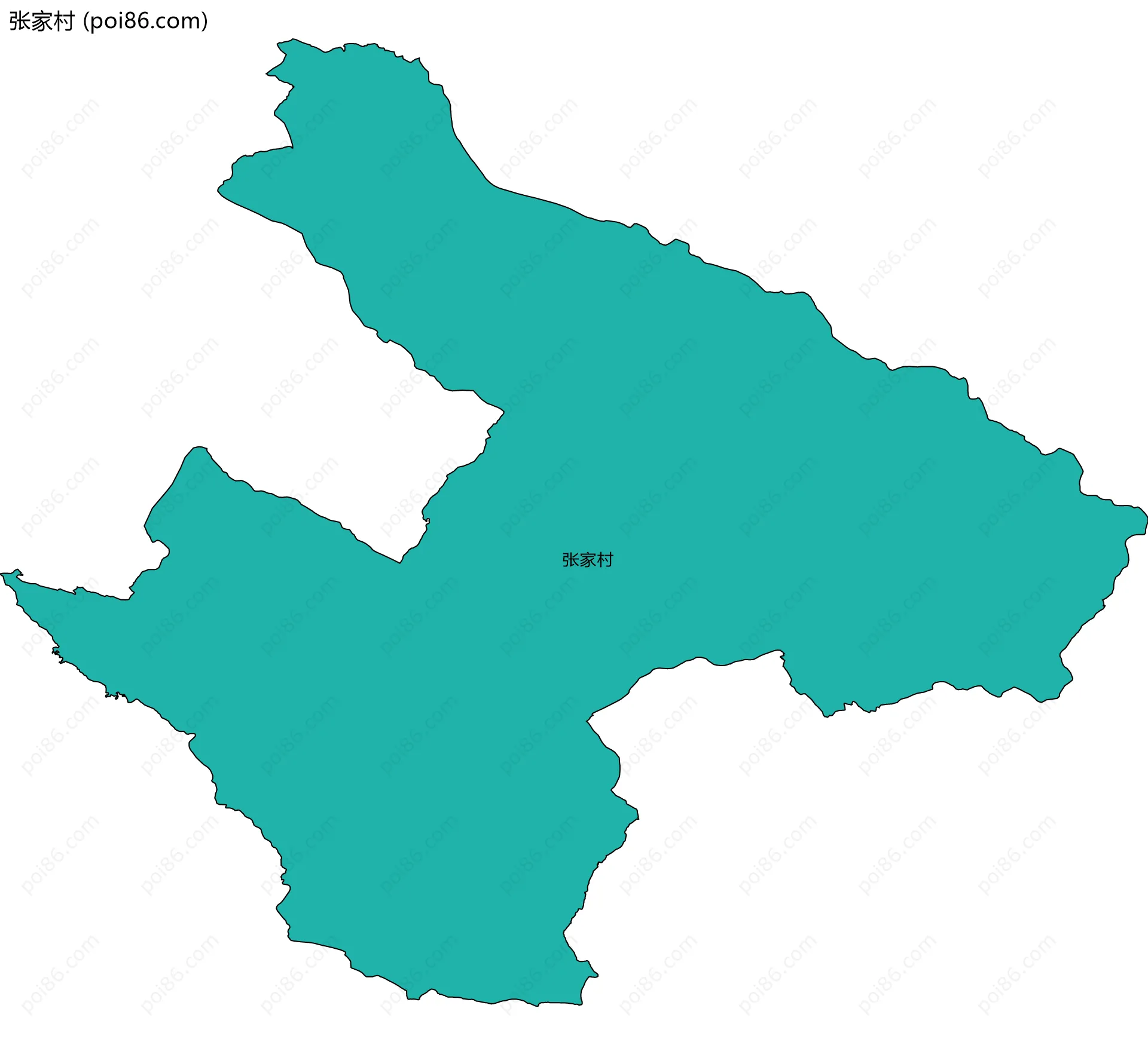 张家村边界地图