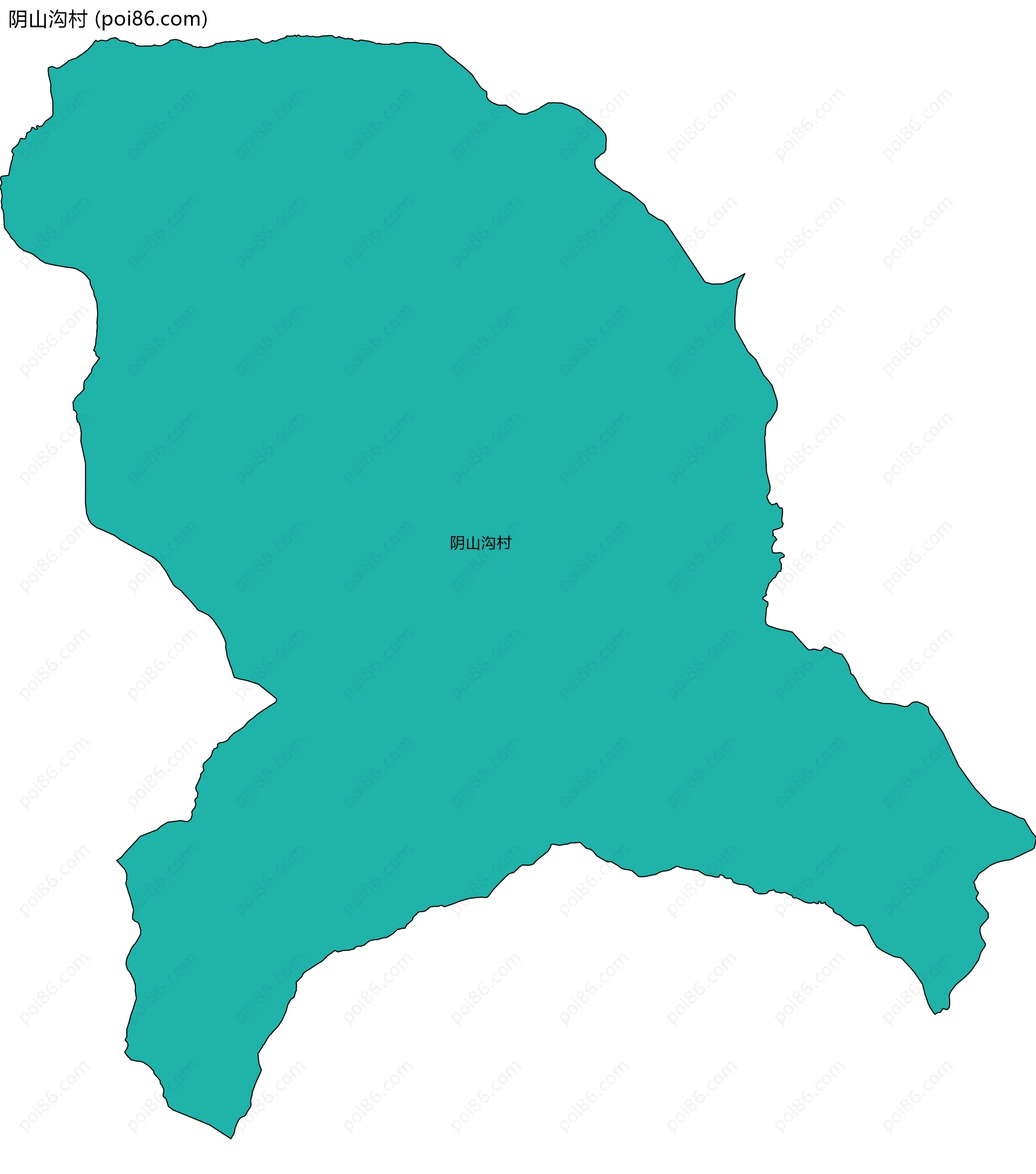 阴山沟村边界地图