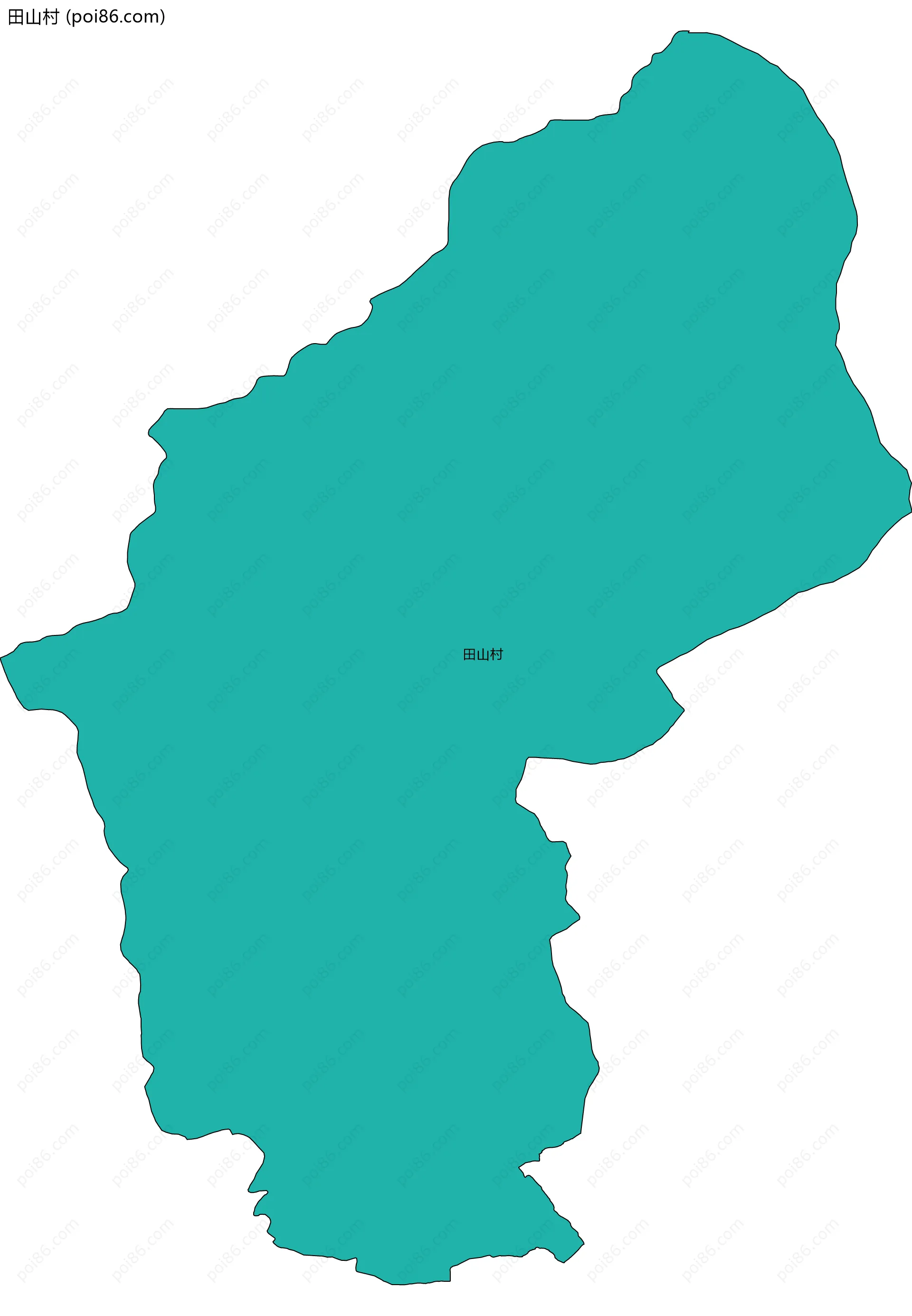 田山村边界地图