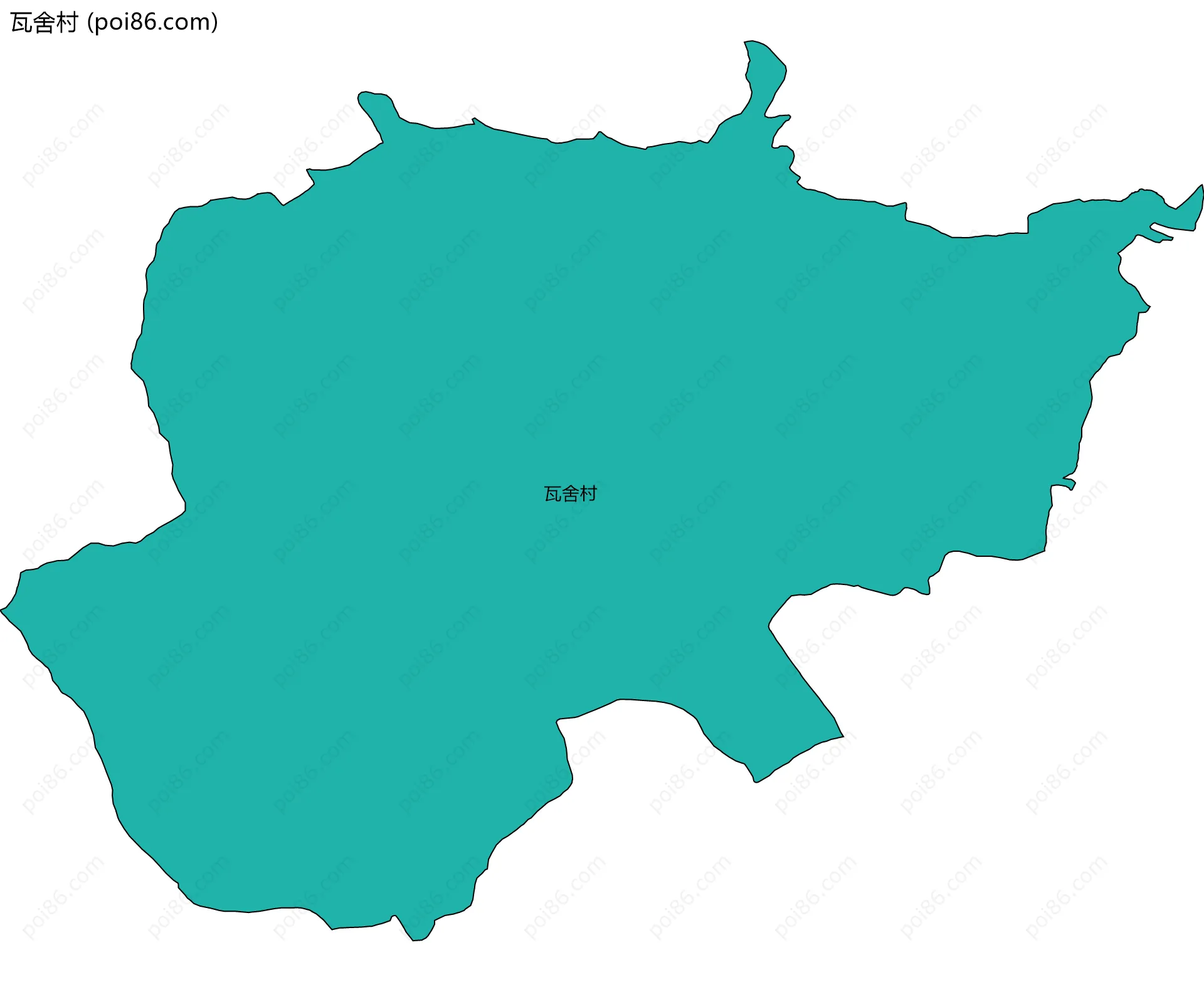 瓦舍村边界地图