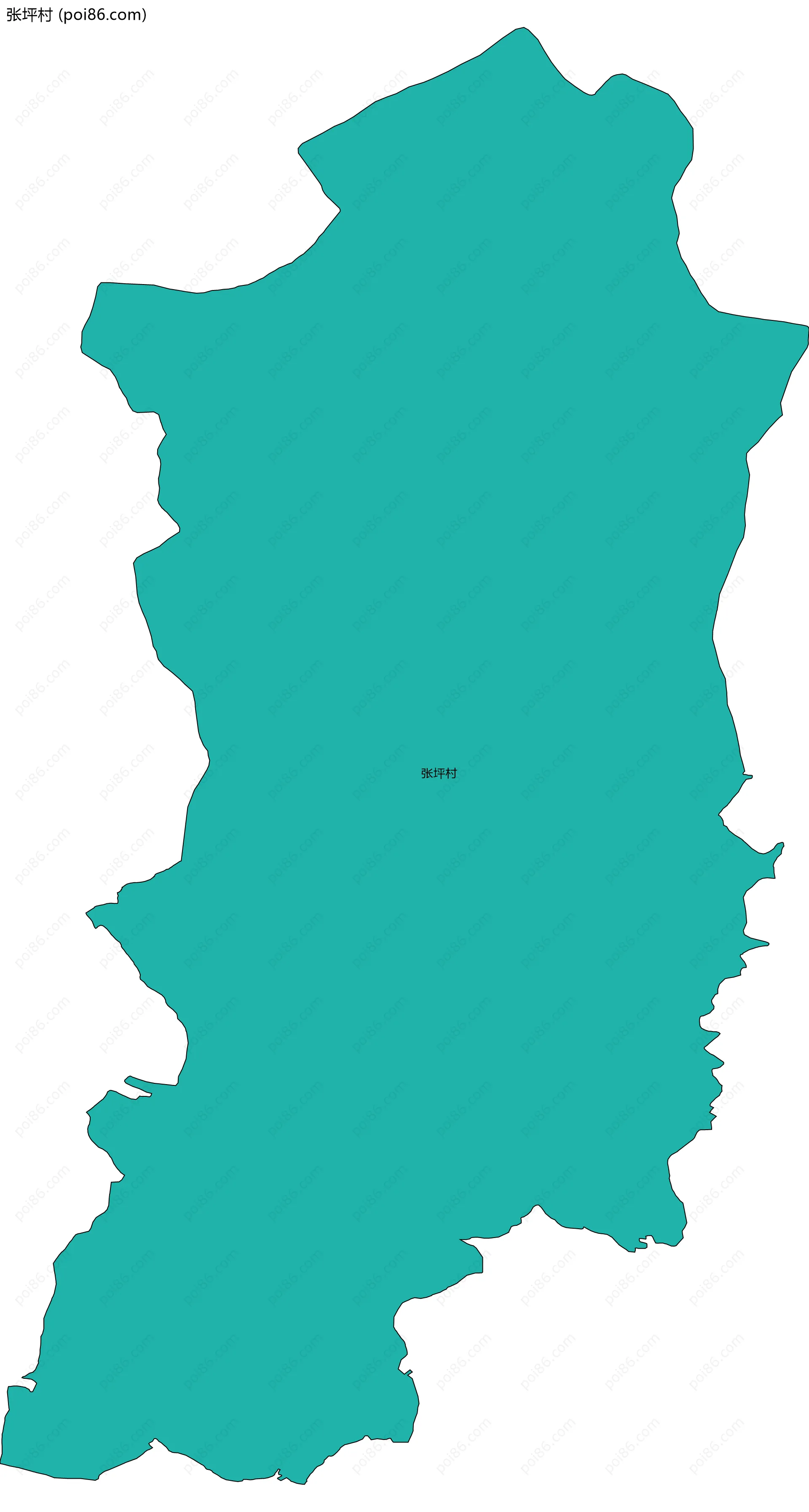 张坪村边界地图