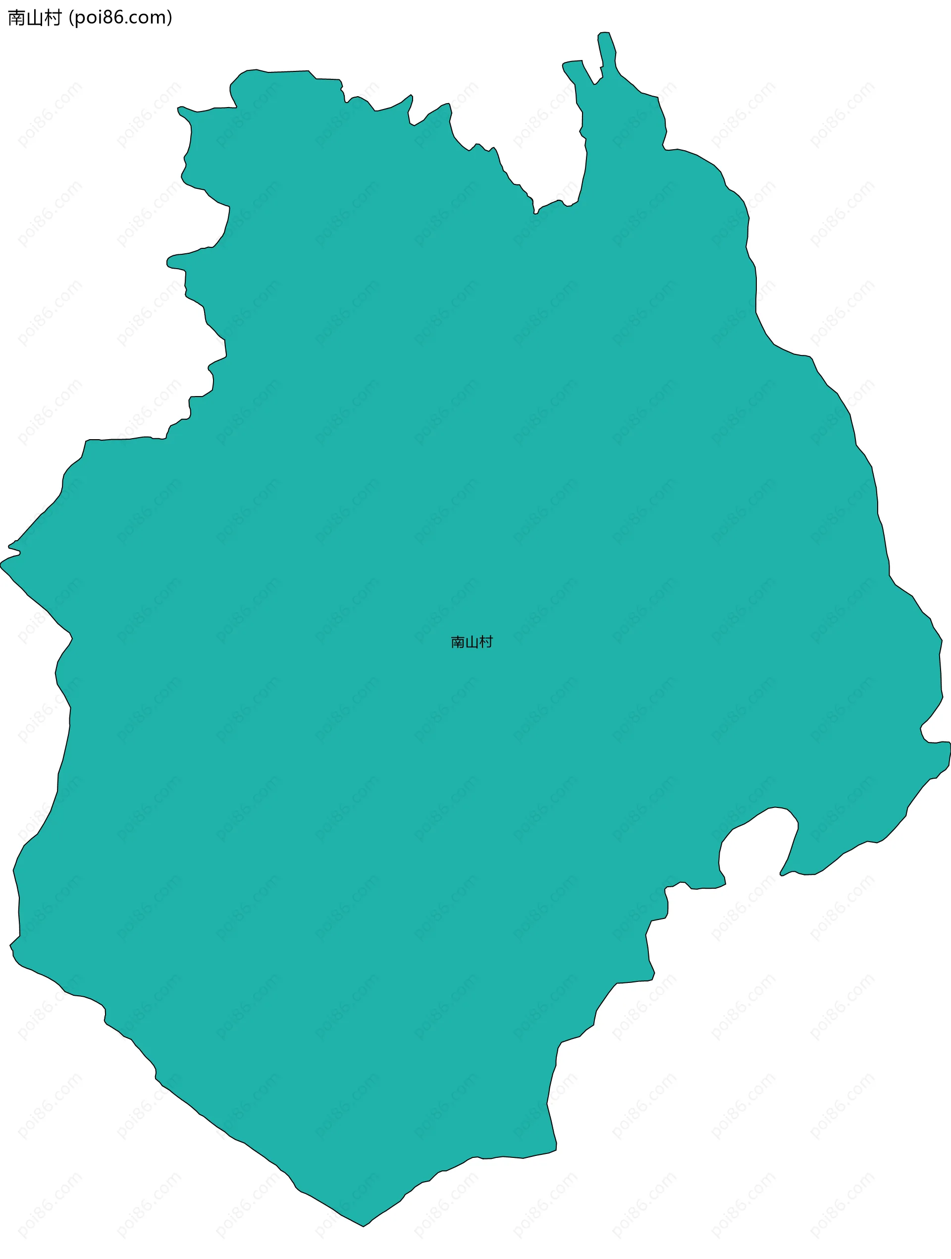 南山村边界地图