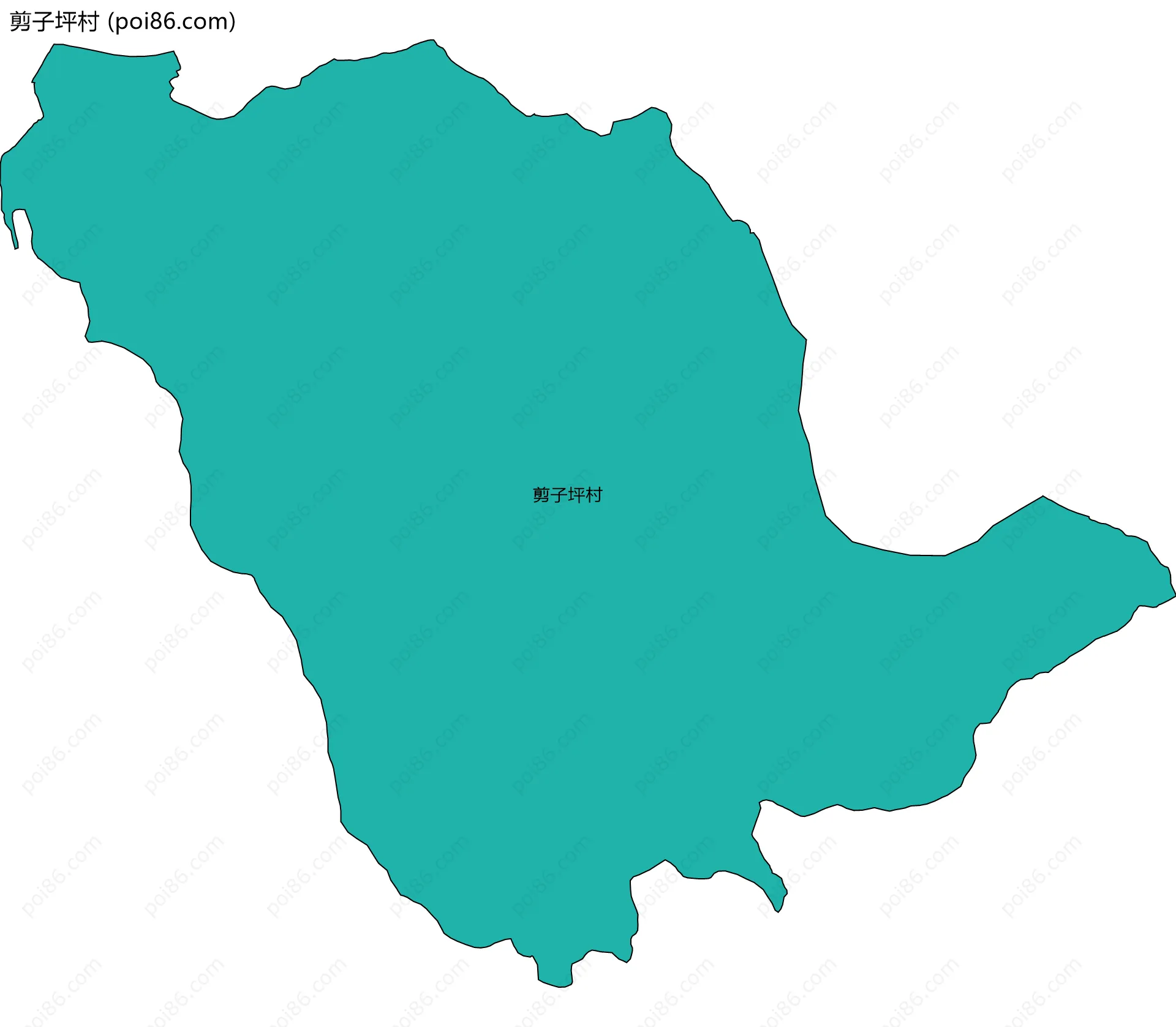 剪子坪村边界地图