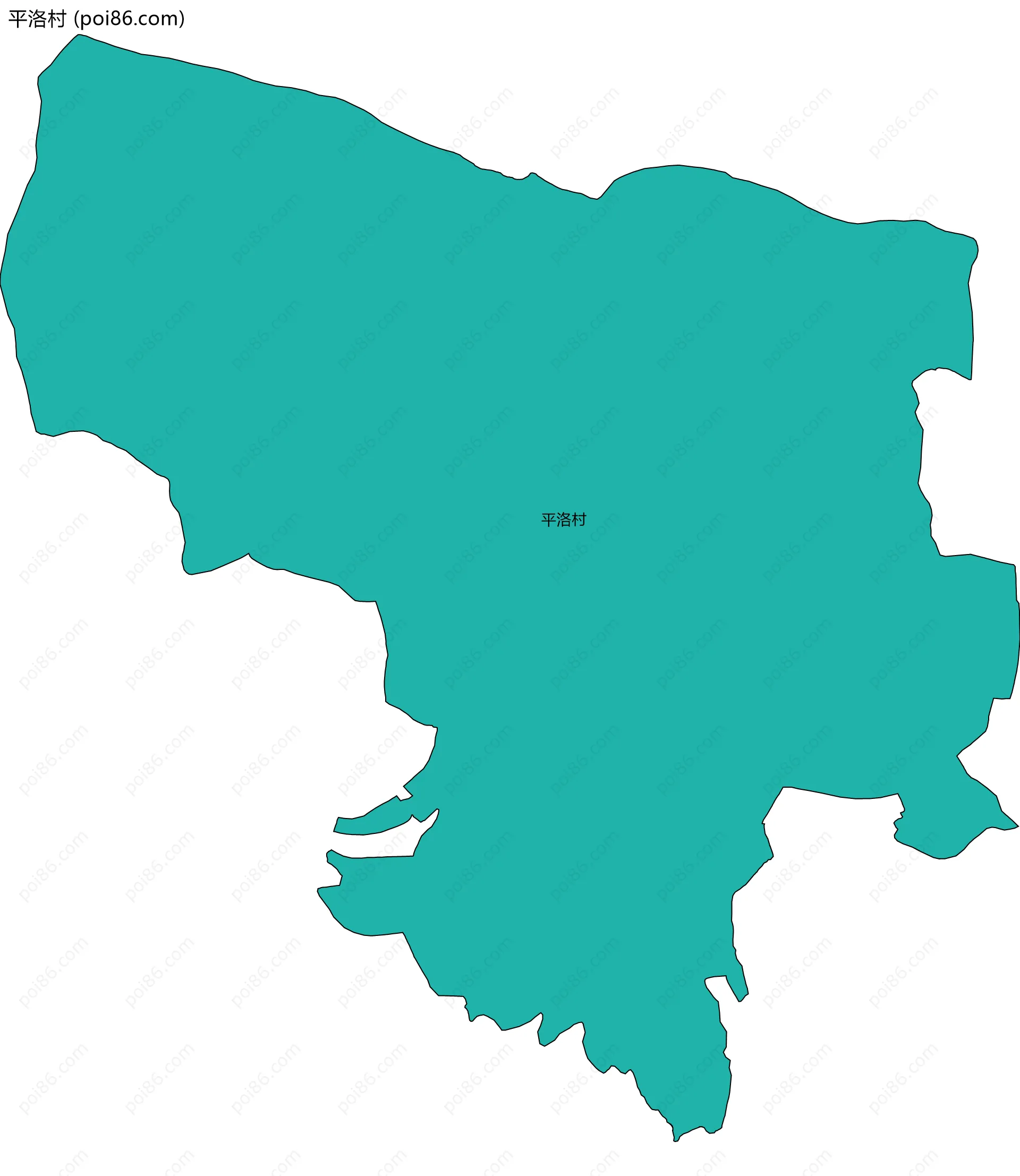 平洛村边界地图