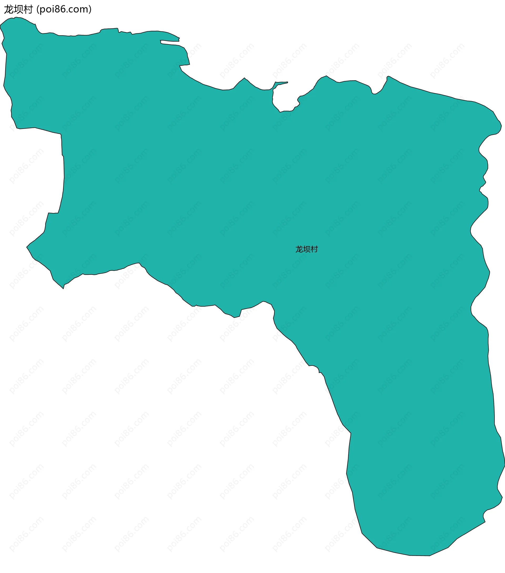 龙坝村边界地图