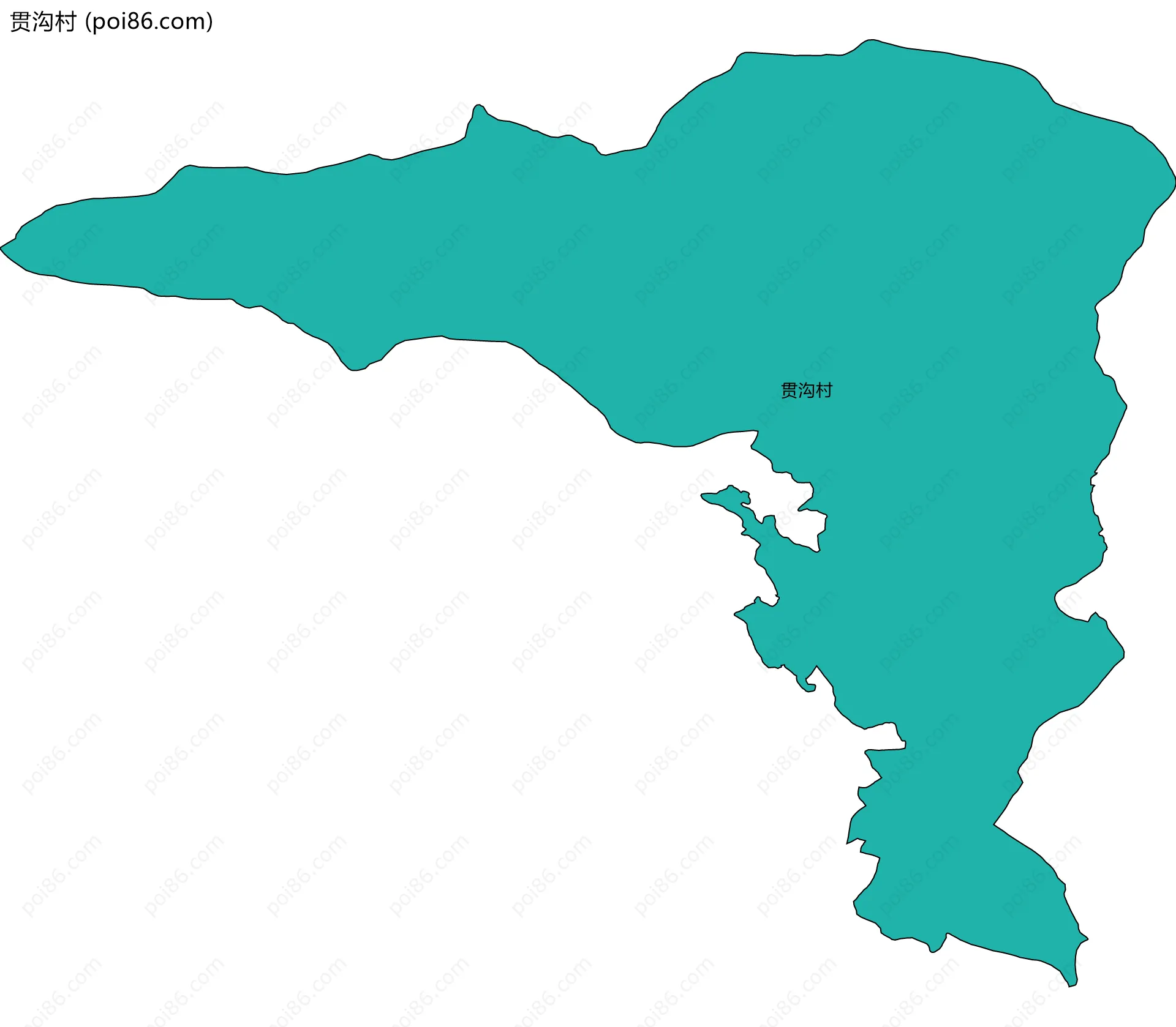 贯沟村边界地图