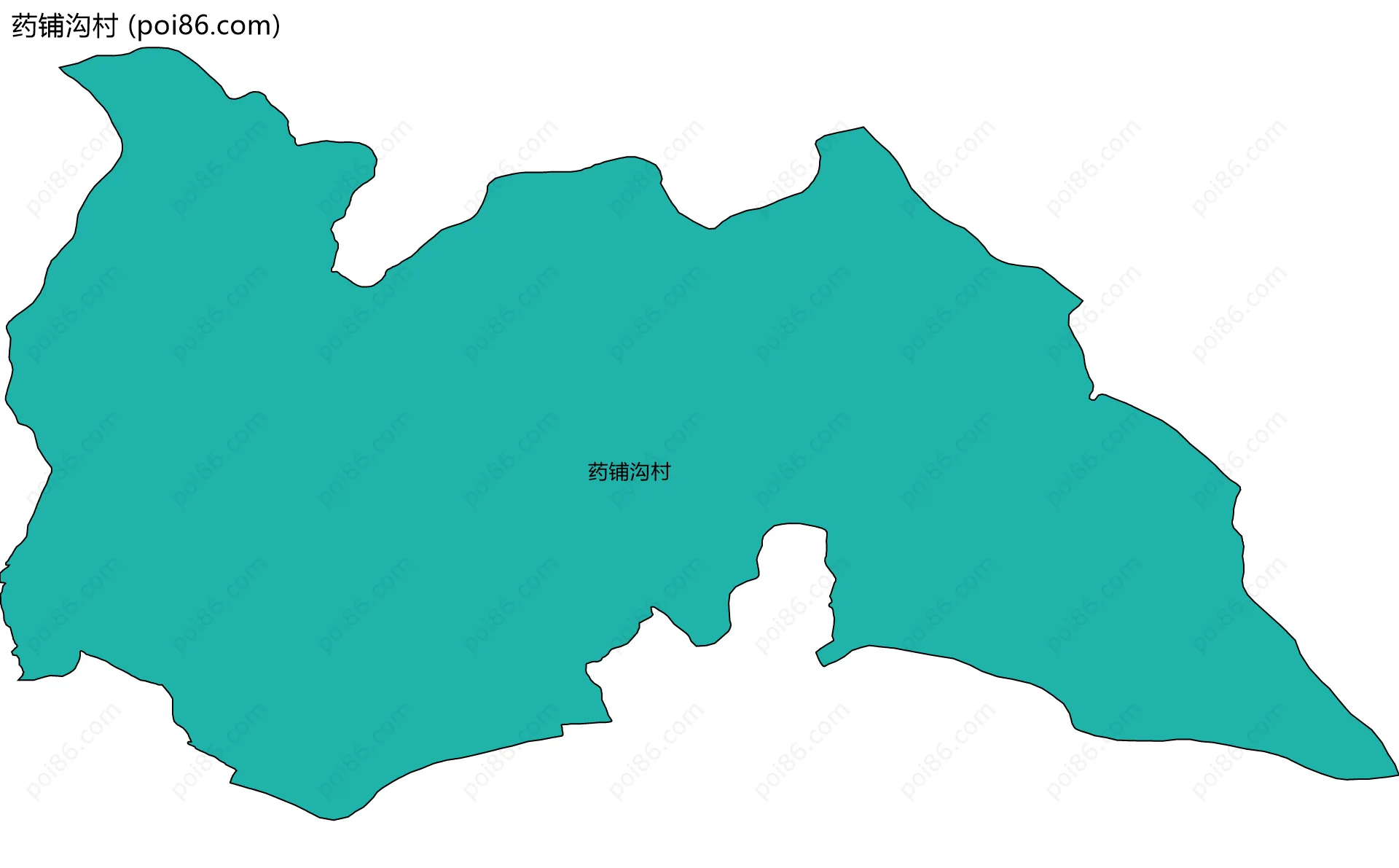 药铺沟村边界地图