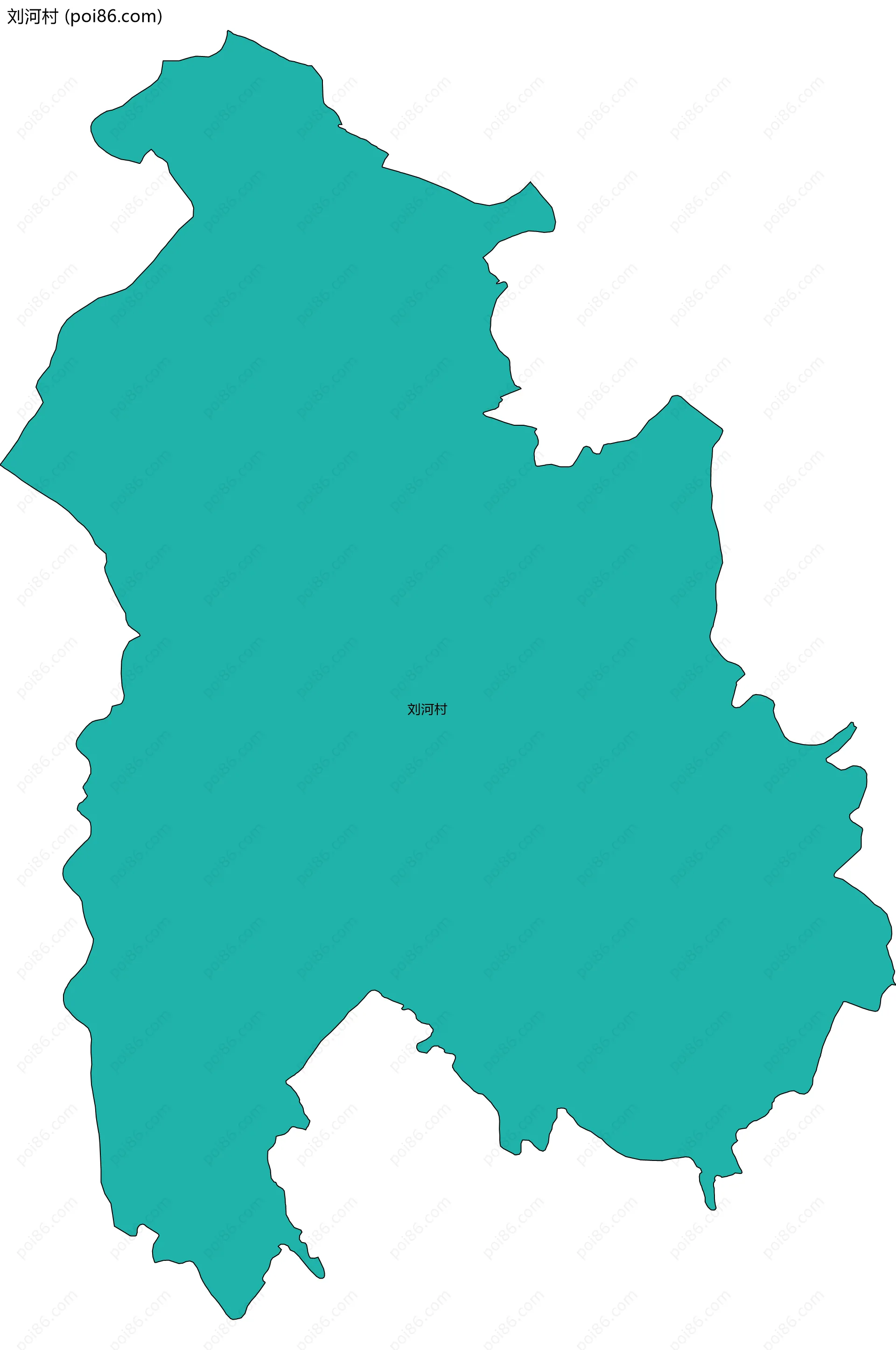 刘河村边界地图