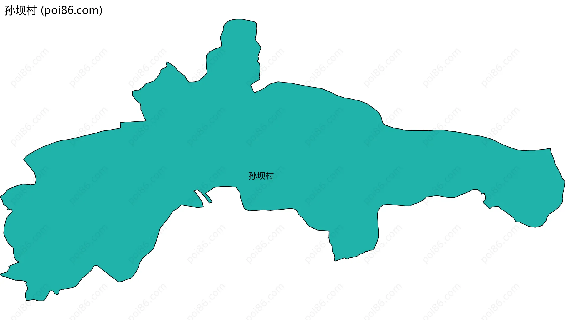 孙坝村边界地图