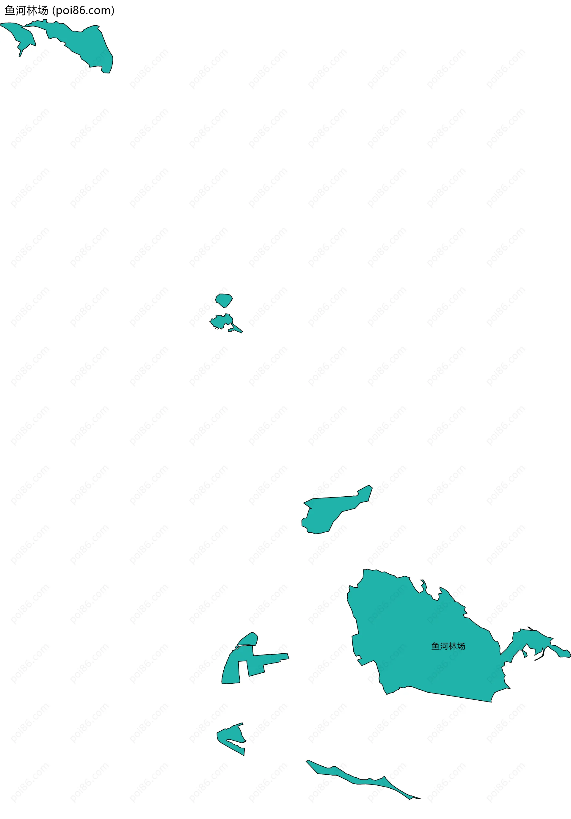 鱼河林场边界地图