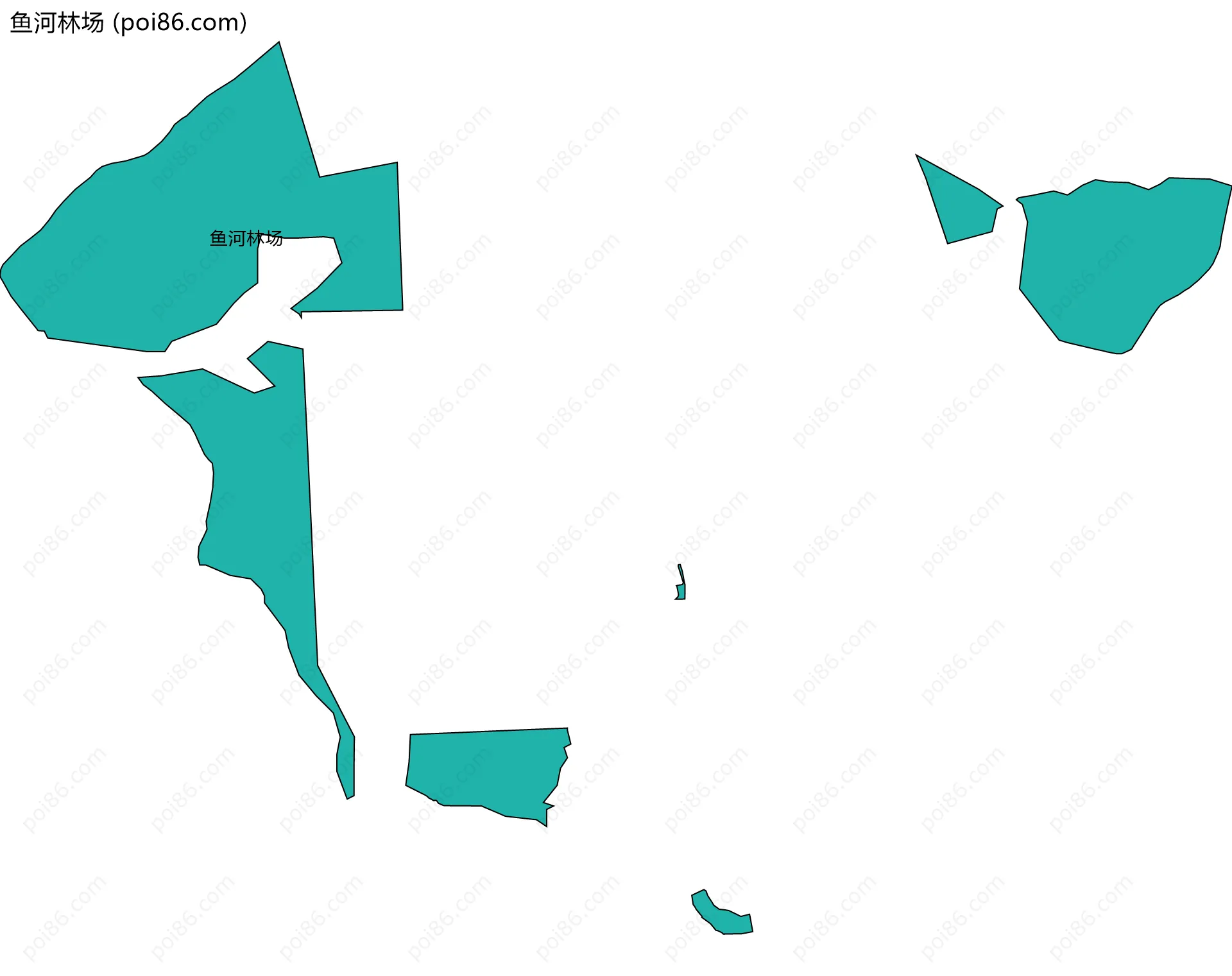 鱼河林场边界地图