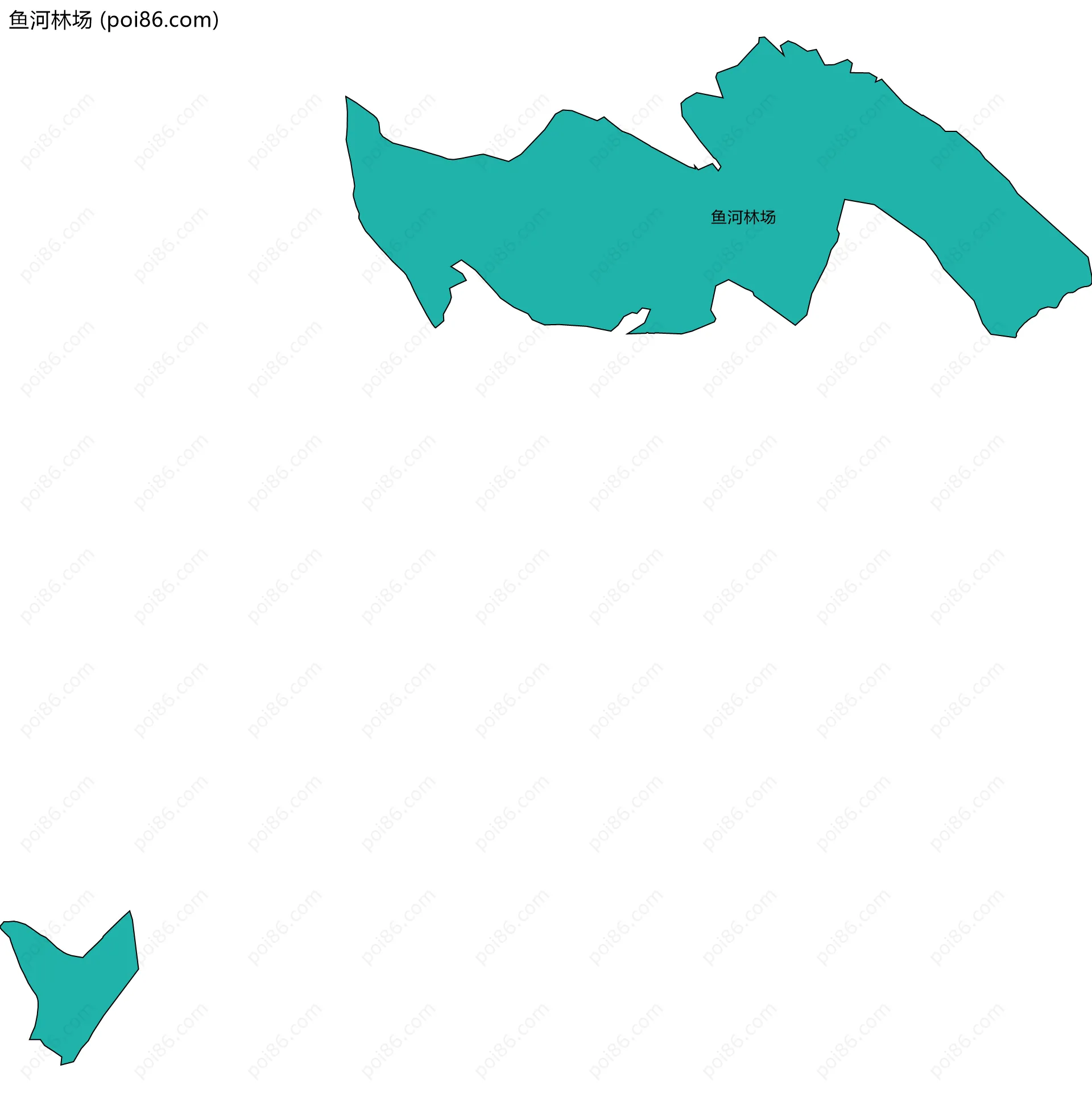 鱼河林场边界地图