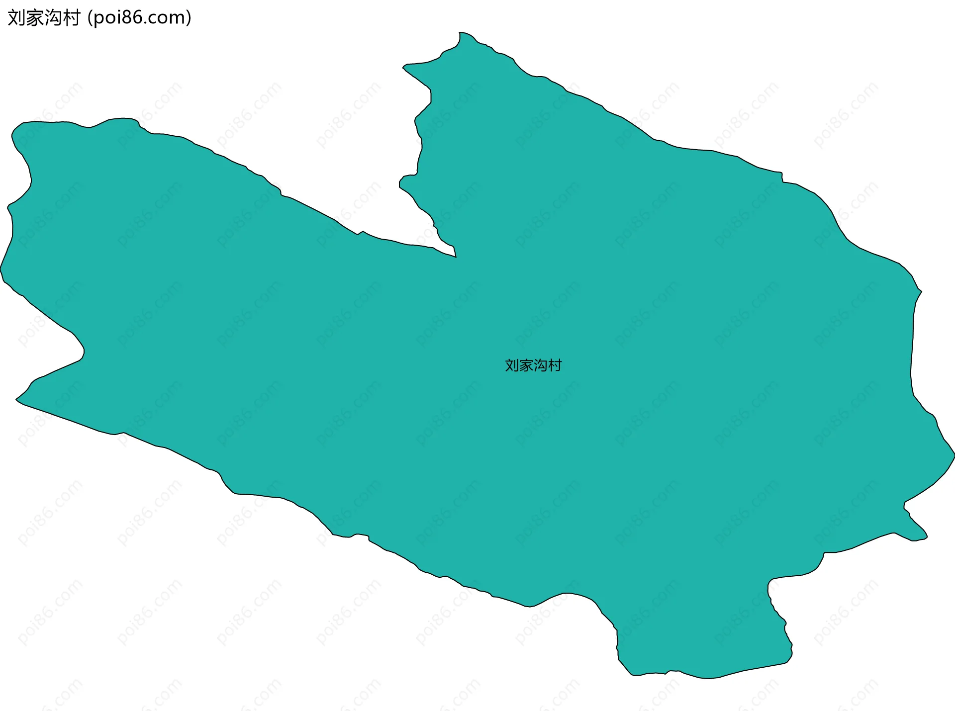 刘家沟村边界地图