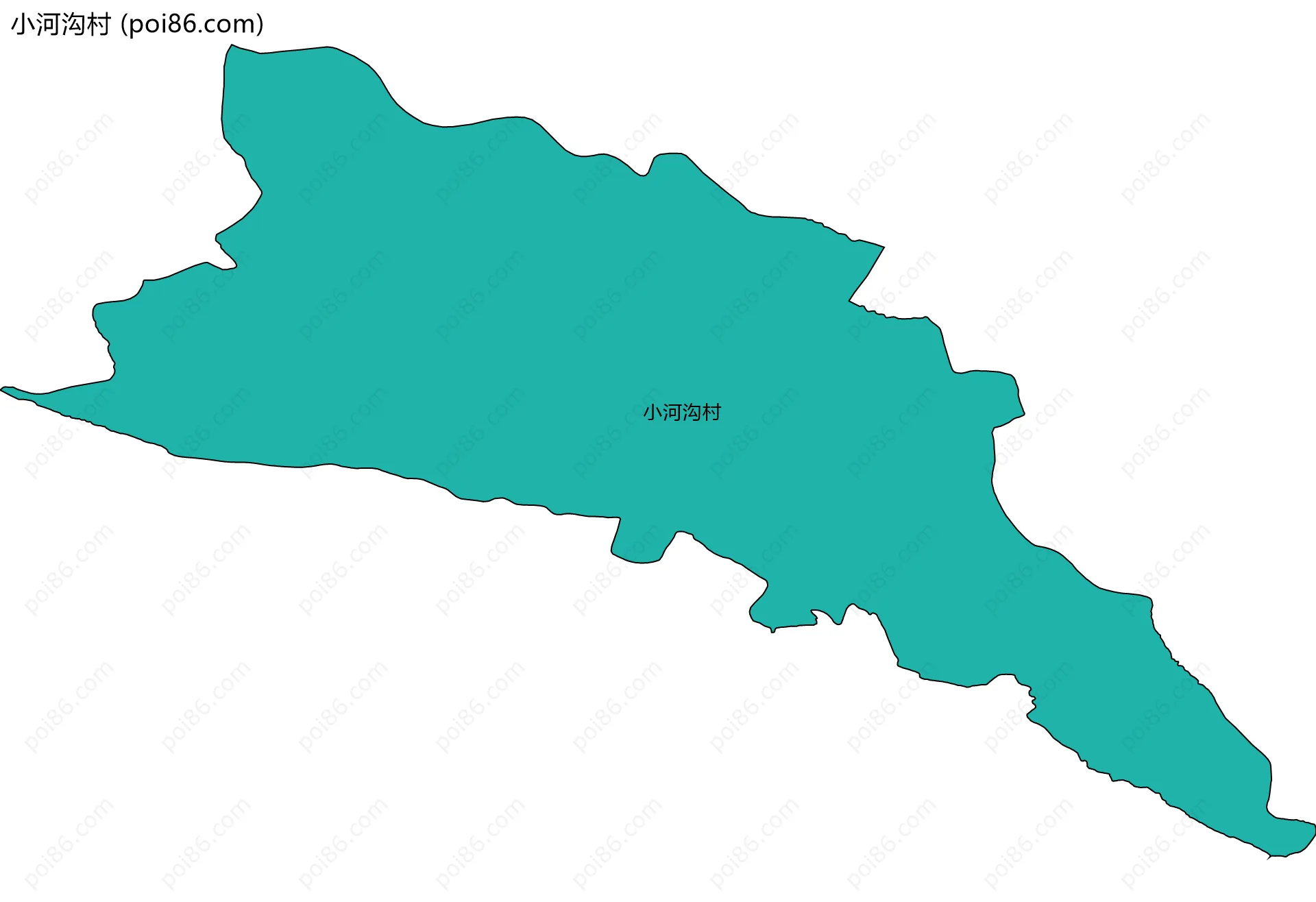 小河沟村边界地图