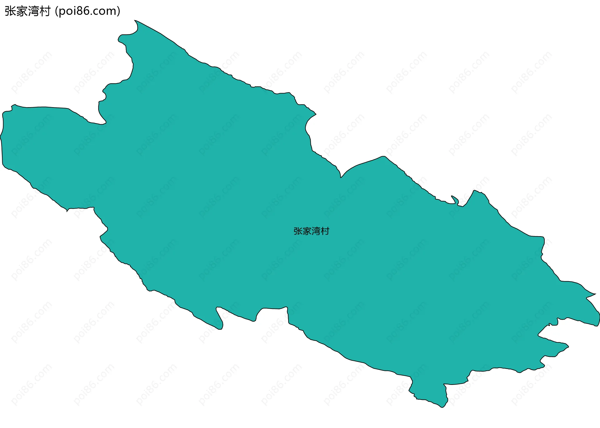 张家湾村边界地图