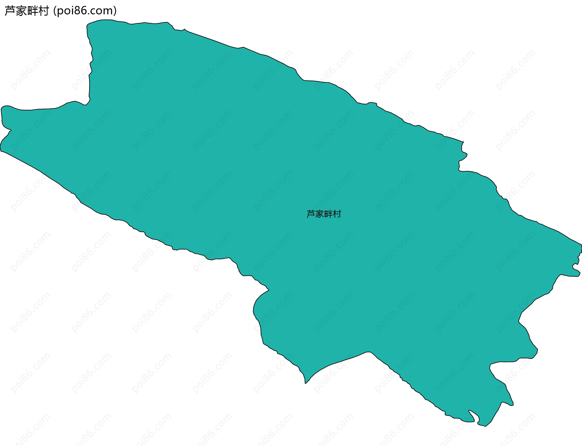 芦家畔村边界地图