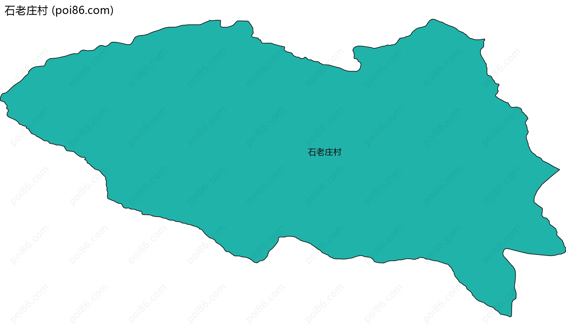 石老庄村边界地图