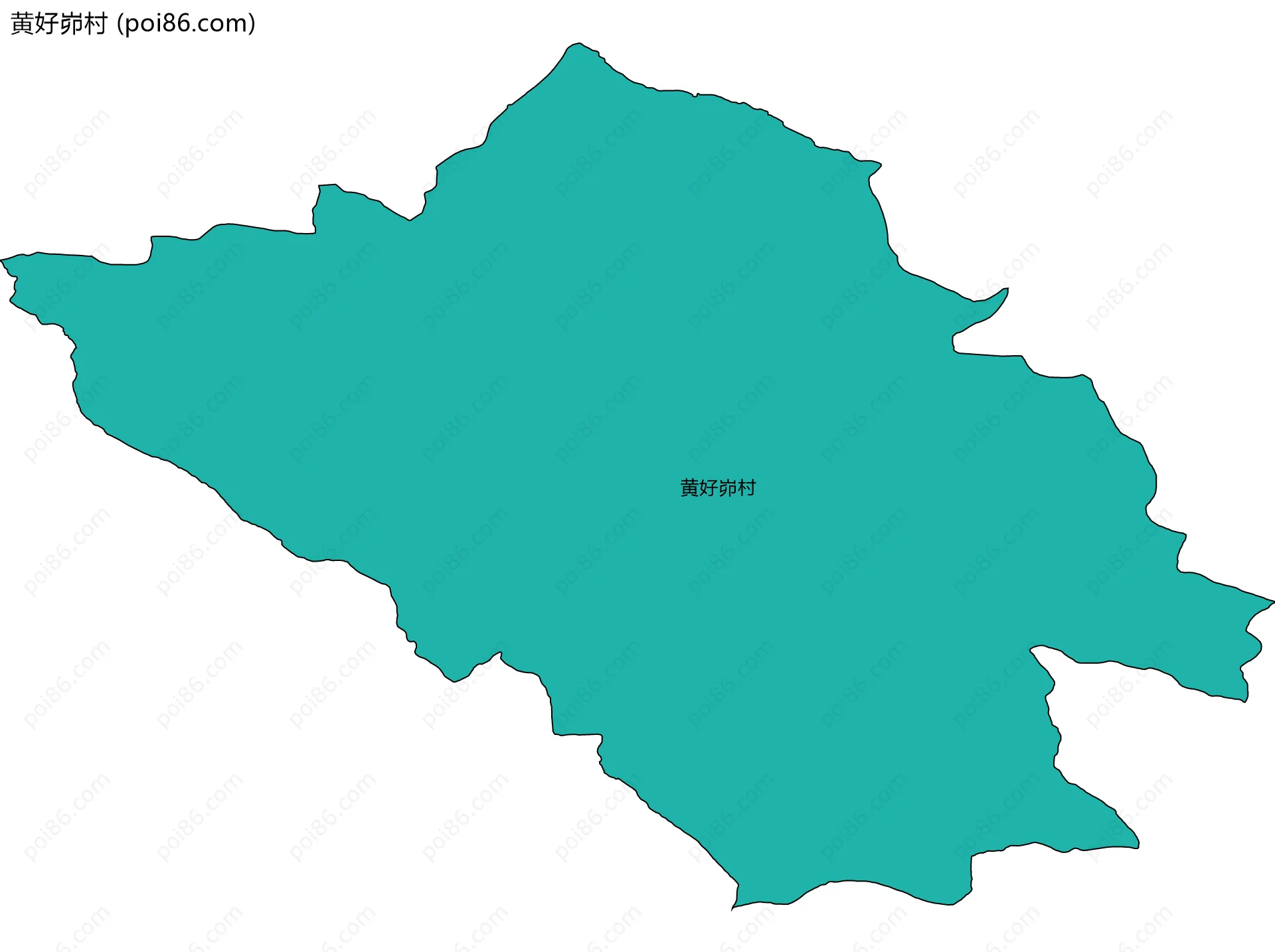 黄好峁村边界地图